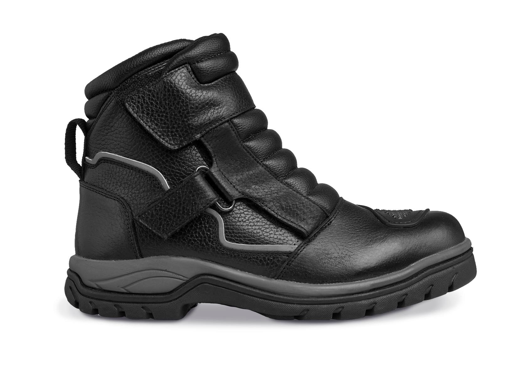 Botas hombre motociclista biker touring WKL 77423 Negro — imagen 7