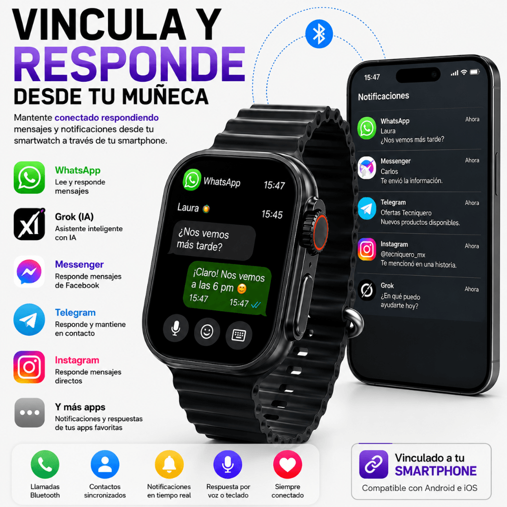 AUDIFONOS G-TIDE FUTURE POD (NEGRO) + SMARTWATCH MICROWEAR U5 — imagen 6