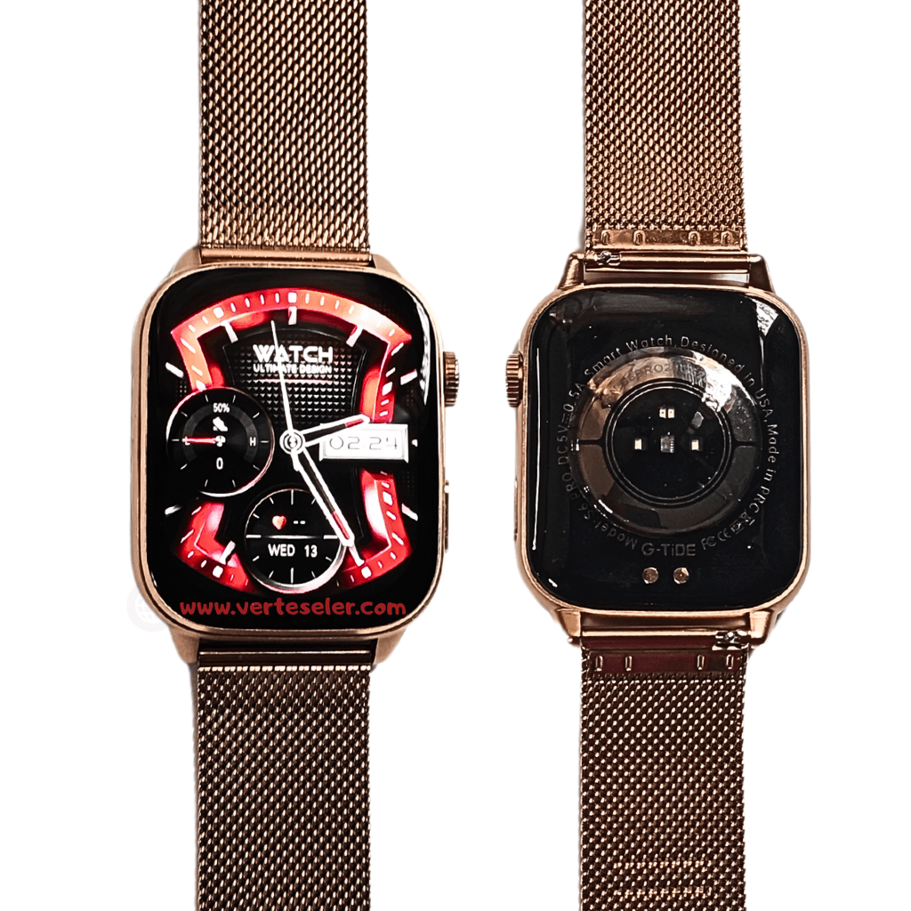G-Tide S6 Pro Smartwatch – Innovación, llamada, notificaciones, correas metálicas,deportes,salud.Dorado. — imagen 9