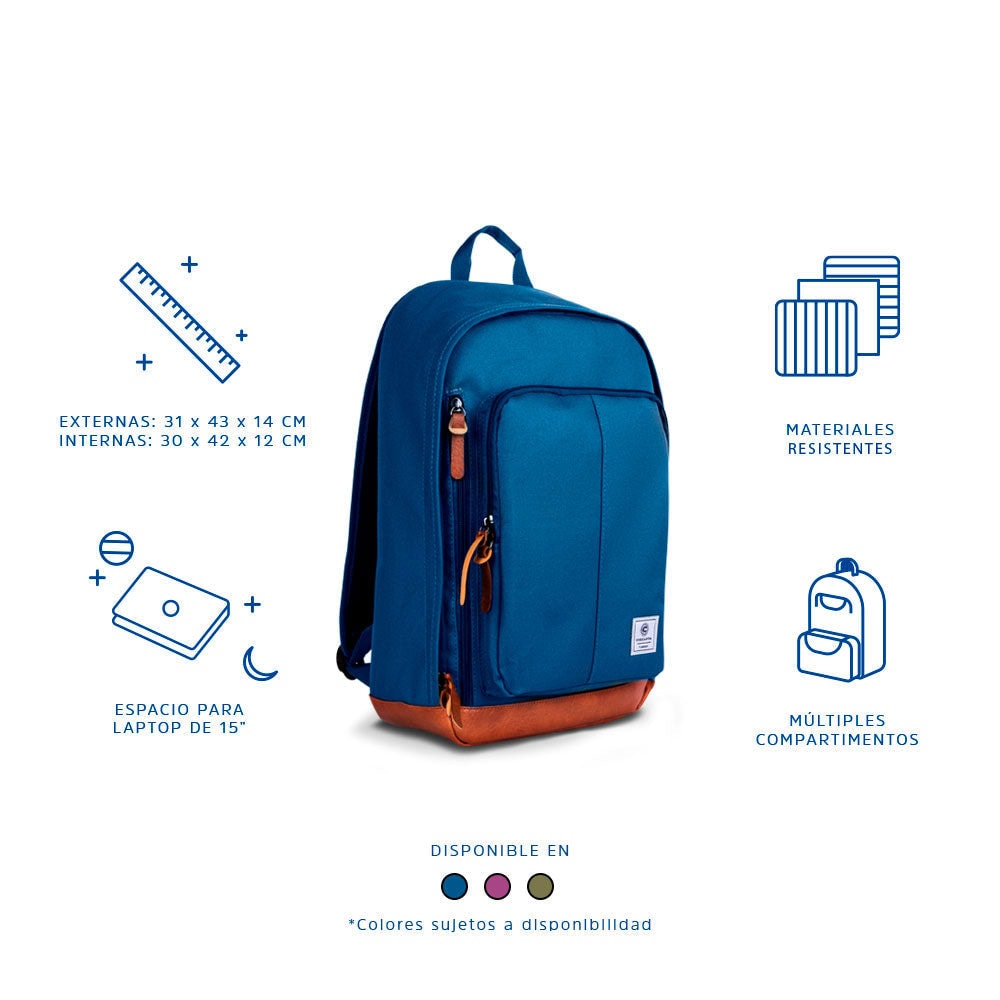 Mochila para laptop CoolCapital Berlin 15" pulgadas Morado — imagen 9
