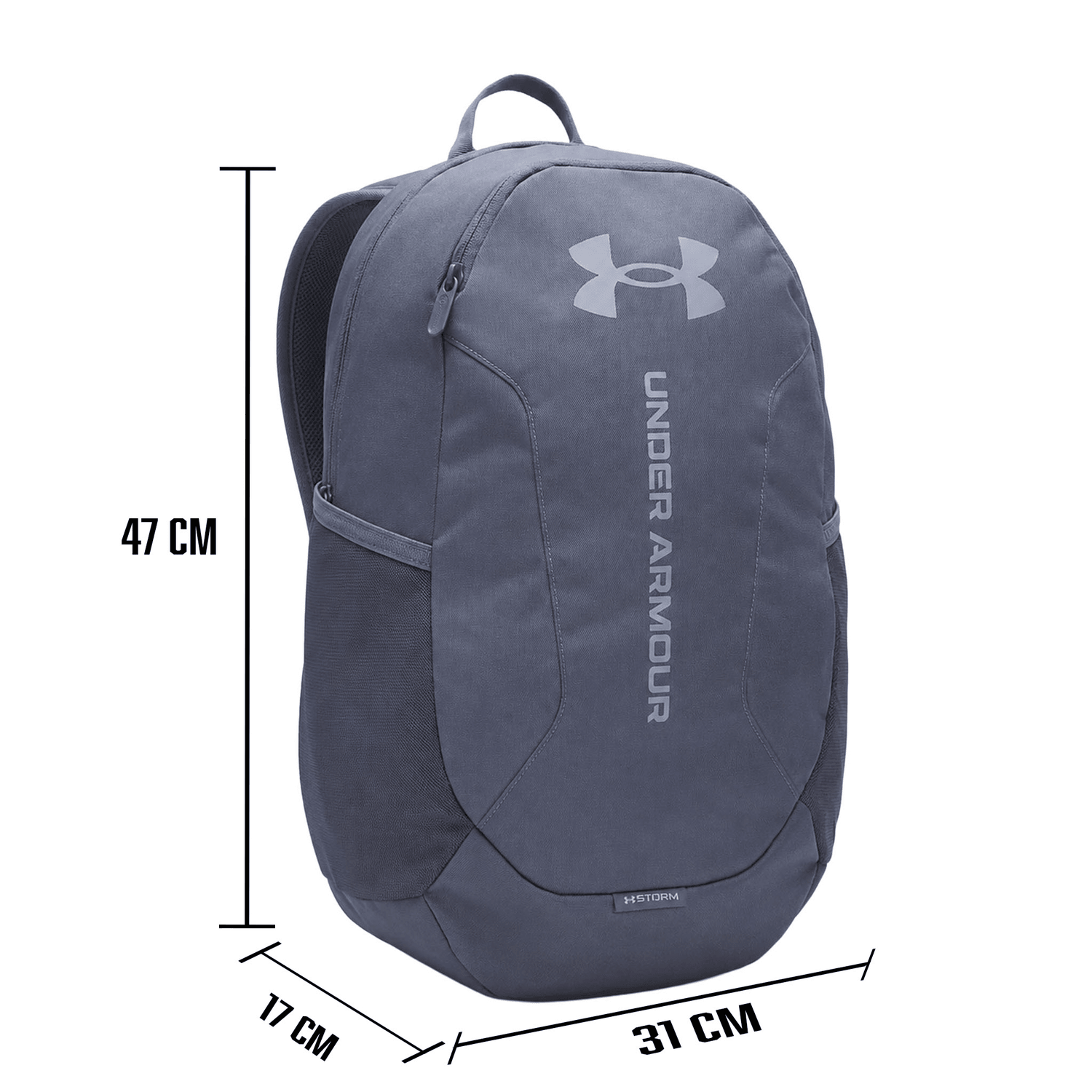 Mochila Under Armour Hustle Lite Gris Para Laptop Escolar Unisex 24L — imagen 6