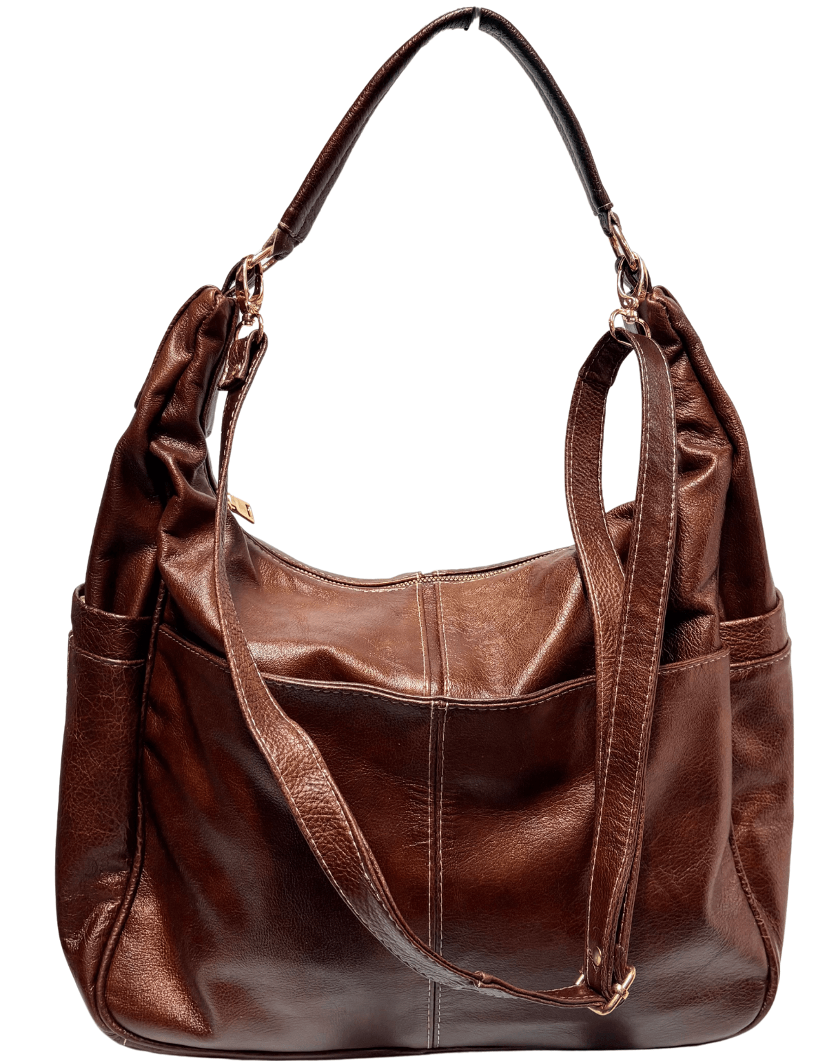 Bolsa Negra De Hombro Para Dama Casual Piel Legitima Original Jf 83 — imagen 13