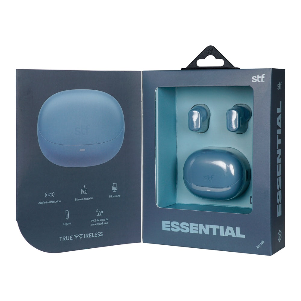 Audífonos Inalámbricos Tws Essential STF 40hrs Uso Protección IPX4 Azul — imagen 14