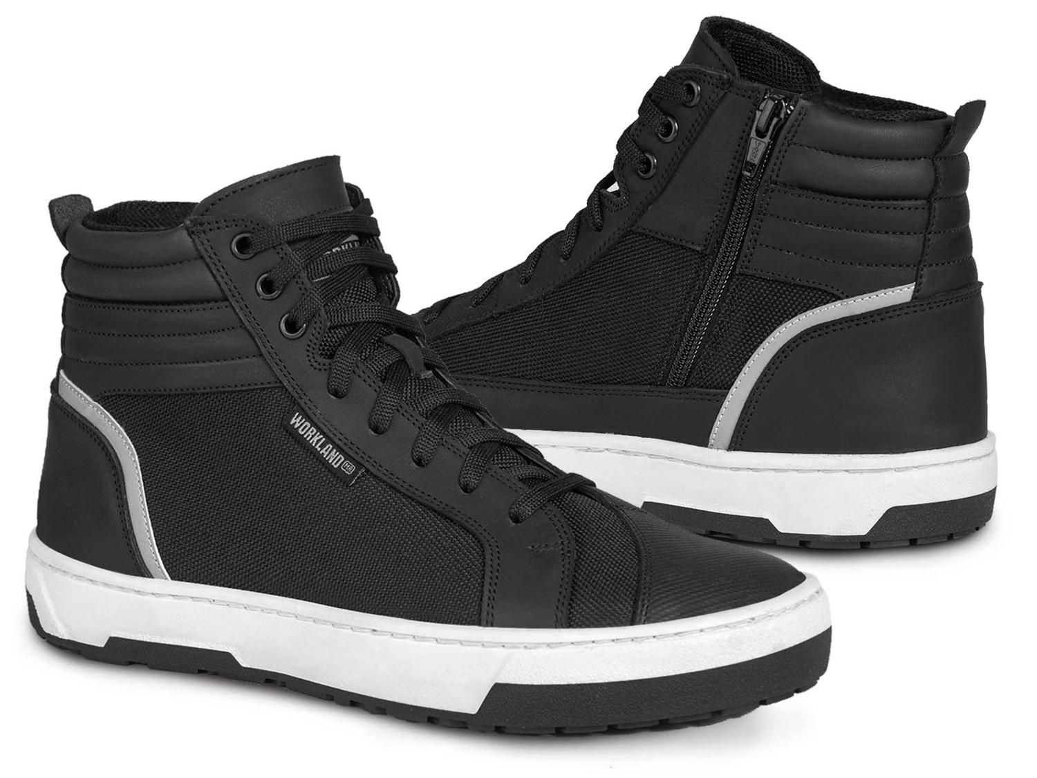 Botin tenis hombre motociclista biker bota WKL 80201 Negro — imagen 2