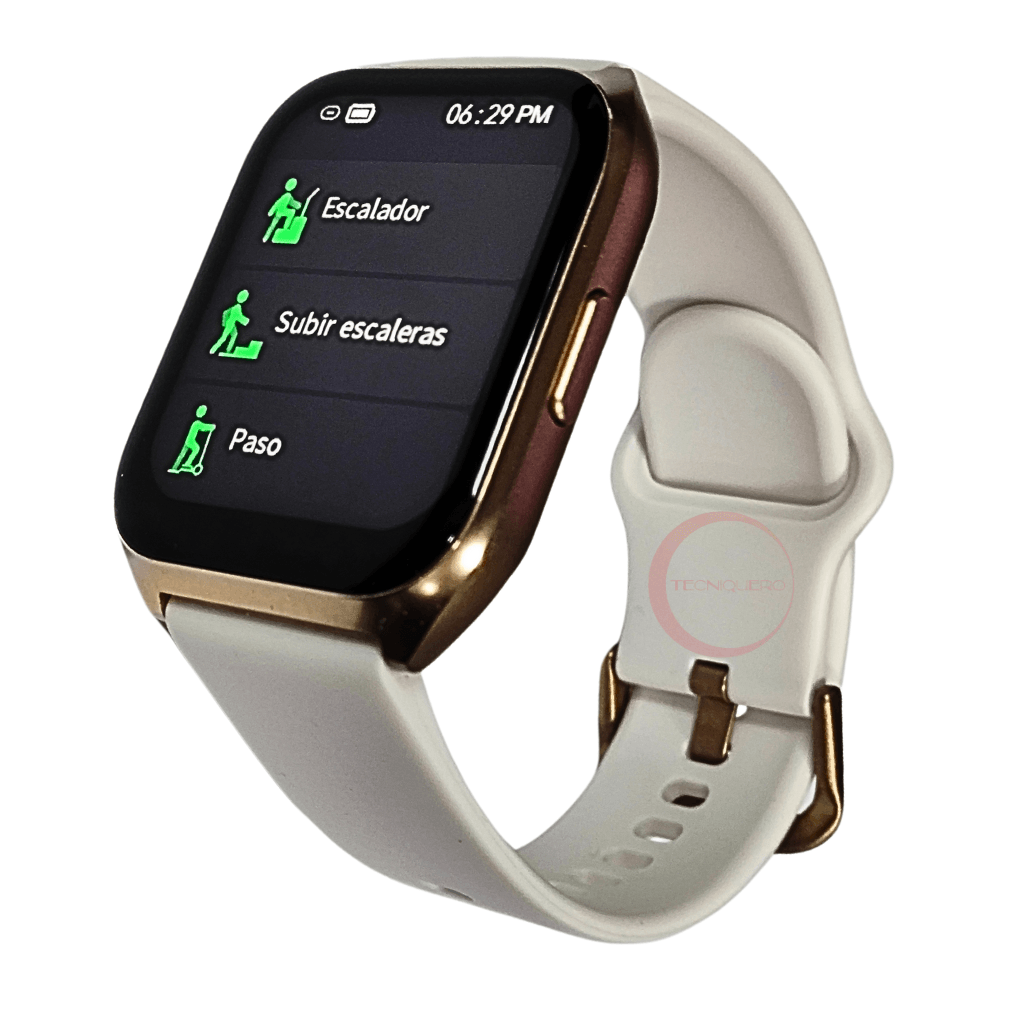 Smartwatch Filwans GTS Mini Pantalla 1.85 Pulgadas 78 Modos Deportivos Llamadas Bluetooth IP68 Bateria 250mAh, Dorada — imagen 5