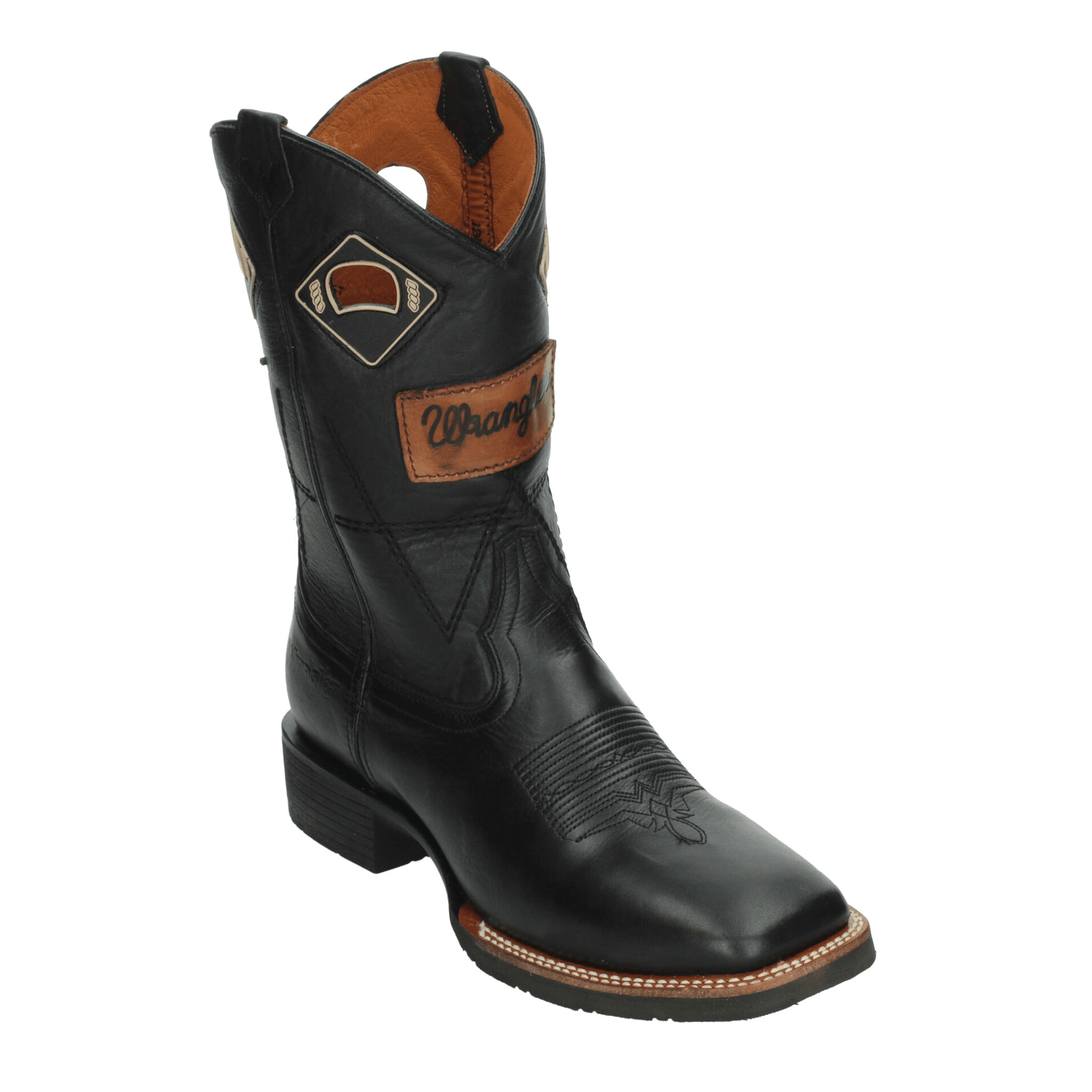 Bota Wrangler Hombre Vaquero Casual Negro Caballero — imagen 4