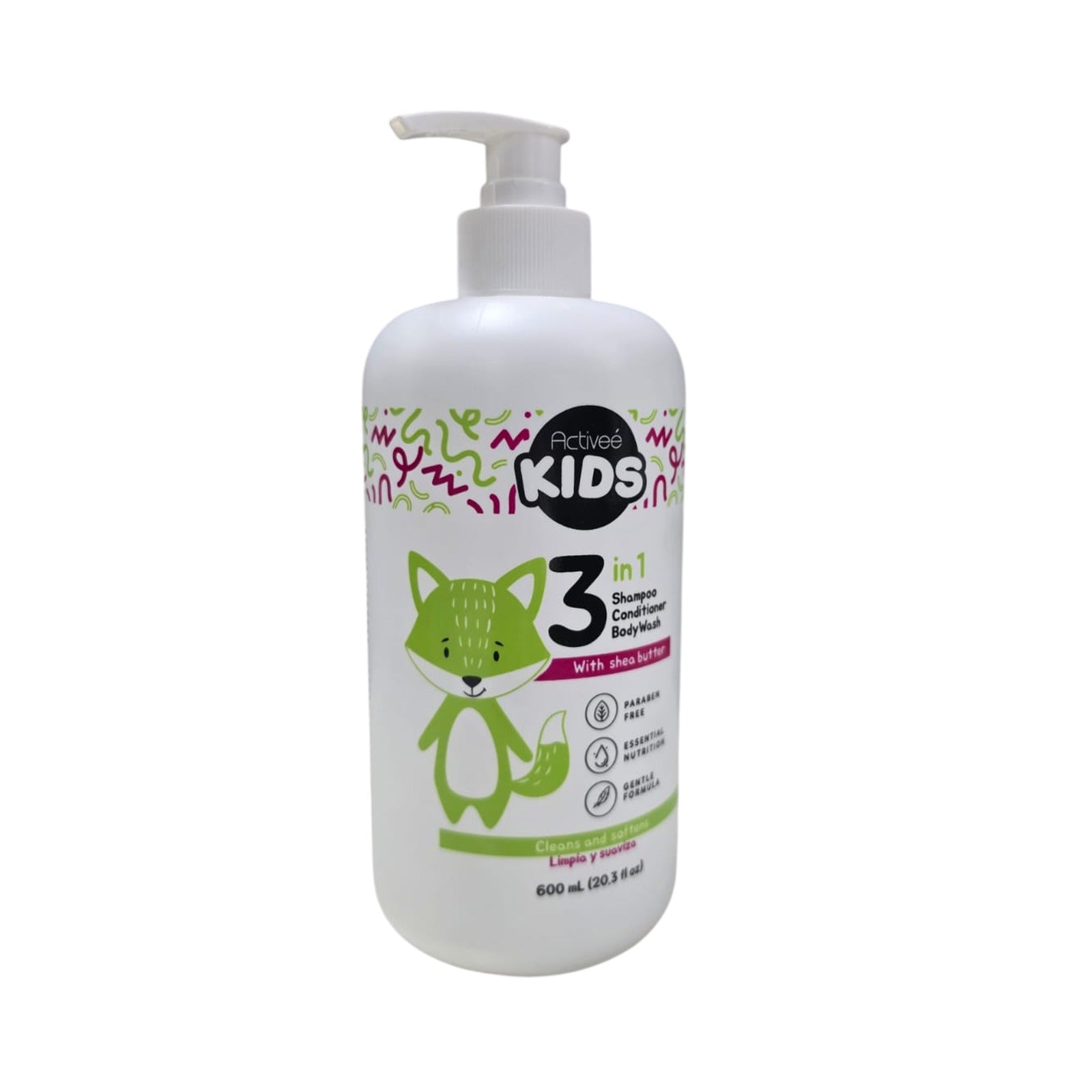 Shampoo Acondicionador Gel de Baño 3 en 1 Activeé Kids Hidratación y Protección Solar para Piel y Cabello — imagen 2