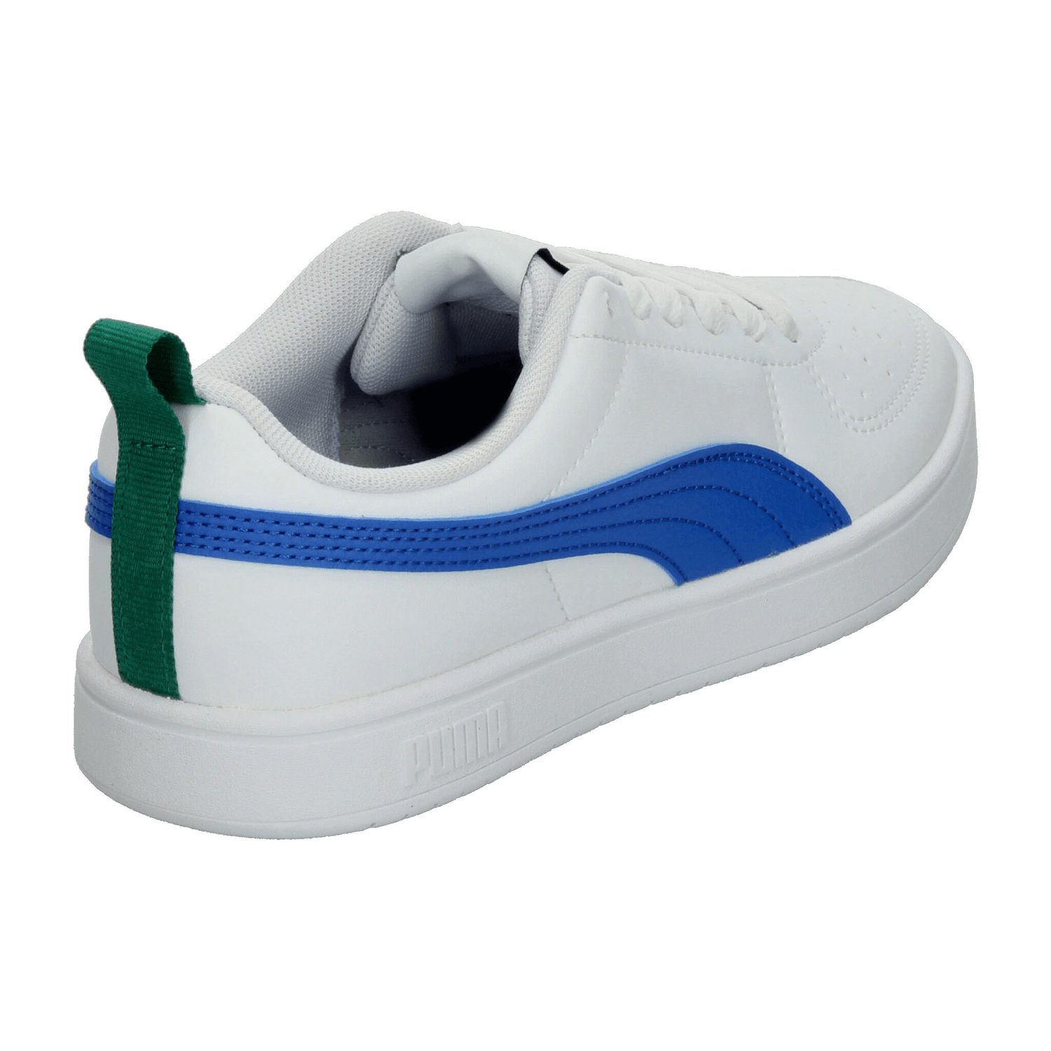 Tenis Puma Rickie Jr. Niño Blanco Azul Casual Hombre Jr. T22-25 — imagen 4