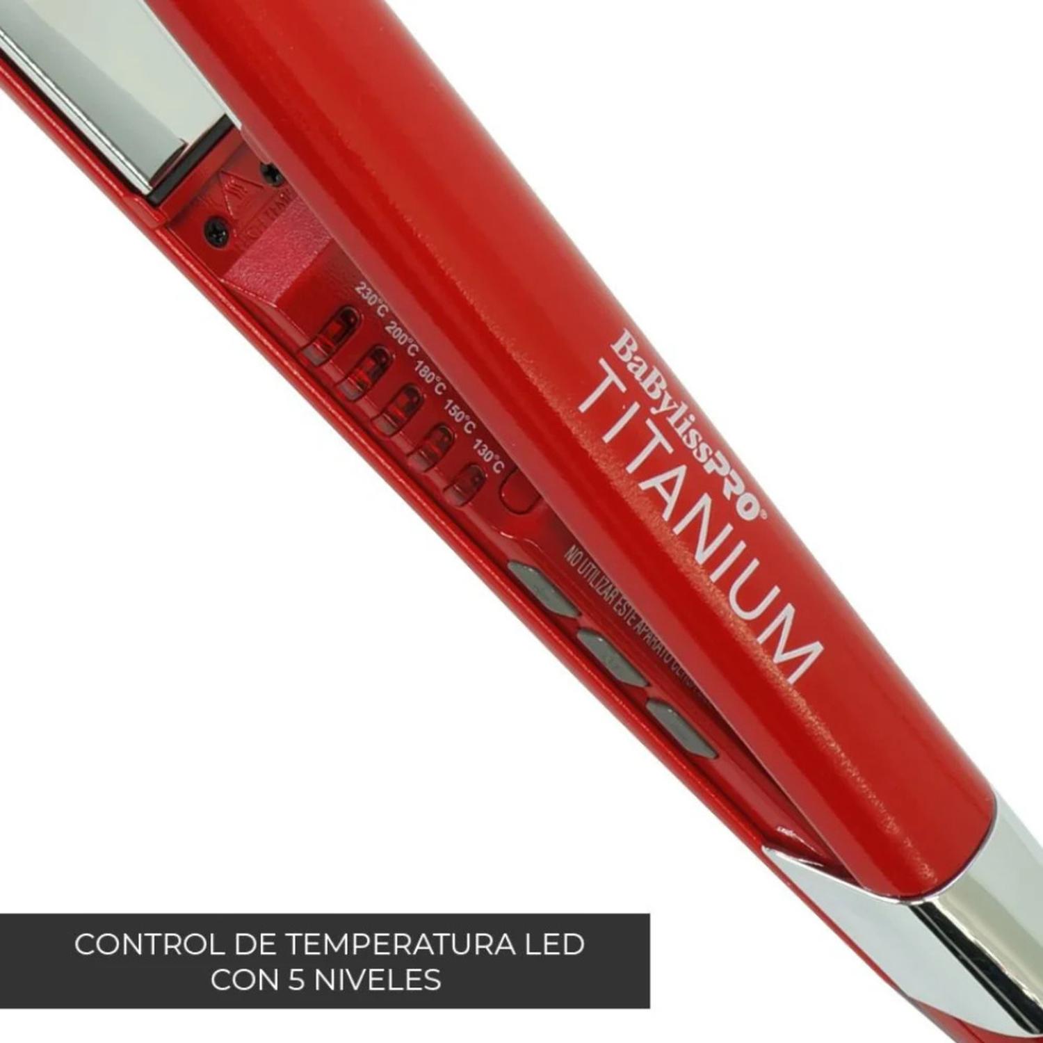 Plancha Alaciadora BaByliss BT130TR Titanium 1 Pulgada — imagen 4