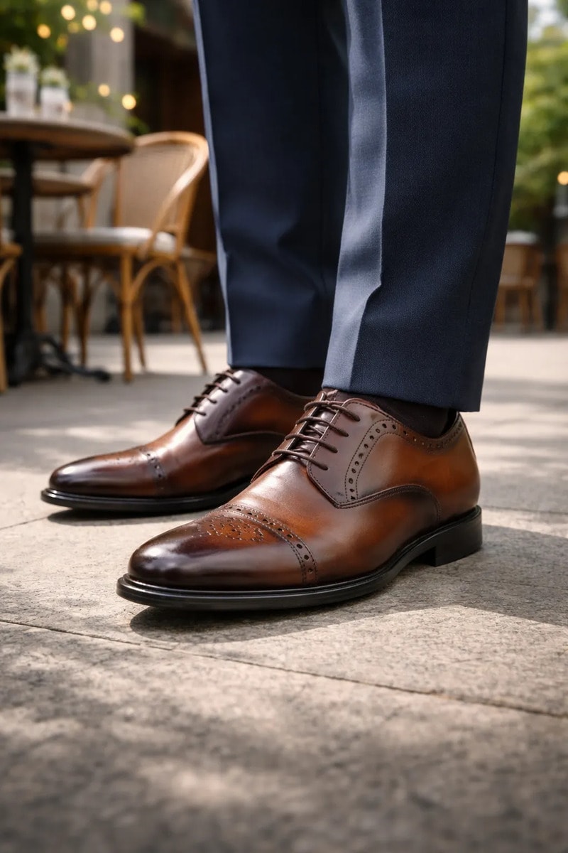 Zapato Don Carleone Caballero Derby De Piel 1177724 — imagen 7