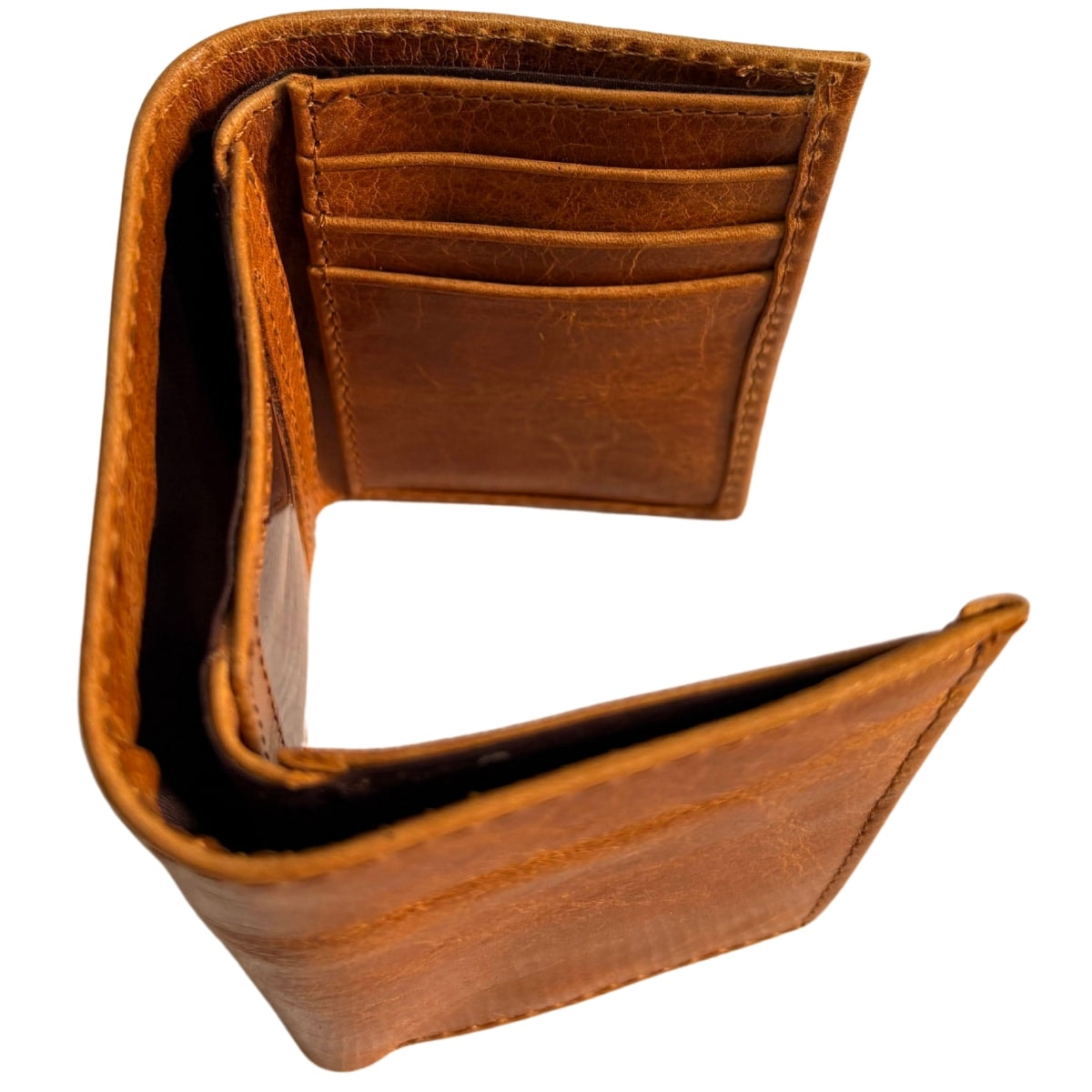 Cartera Triple De Caballero Piel Legitima 100% Fina — imagen 9