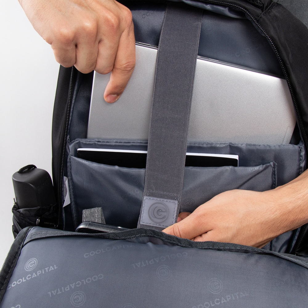 Mochila para laptop CoolCapital Yuba 15.6" pulgadas Negro — imagen 10