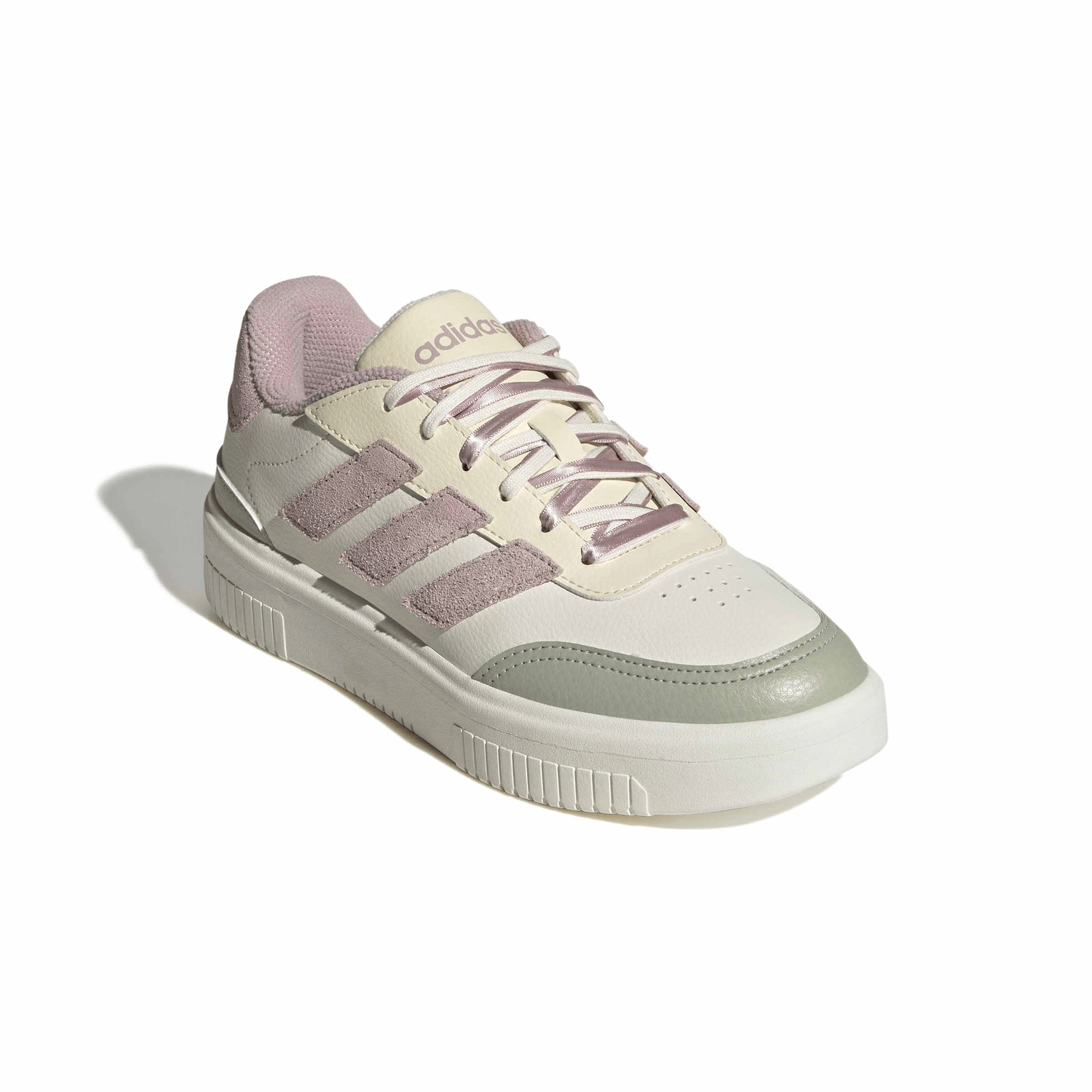 Tenis Adidas Courtblock Bold Dama Hueso Casual Mujer — imagen 4