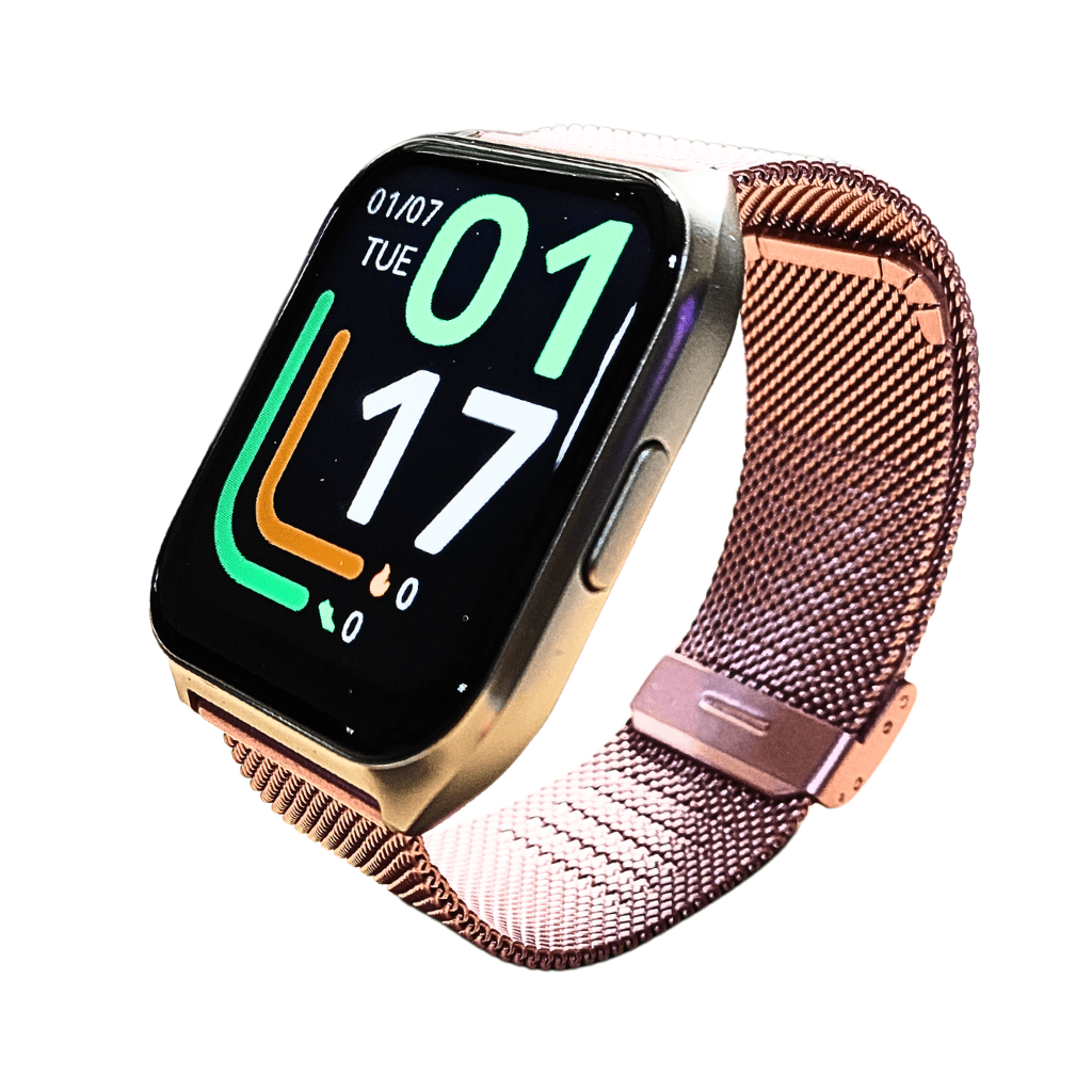 Filwans Gts Mini Smartwatch Notifica Apps con 2 Correas Metal rosa y silicona — imagen 5