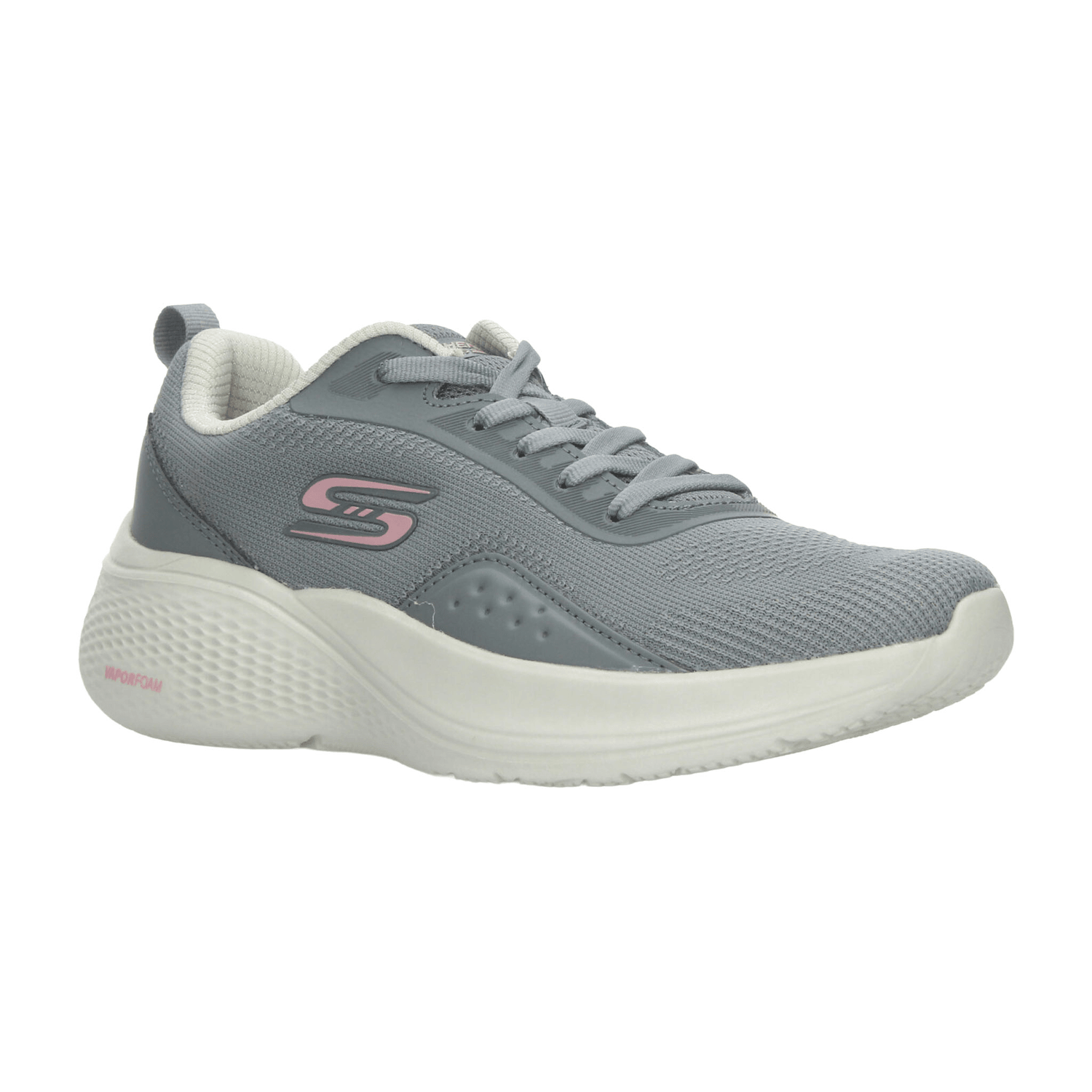 Tenis Dama Skechers C Cuna Gris Deportivo Gimnasio Mujer — imagen 3