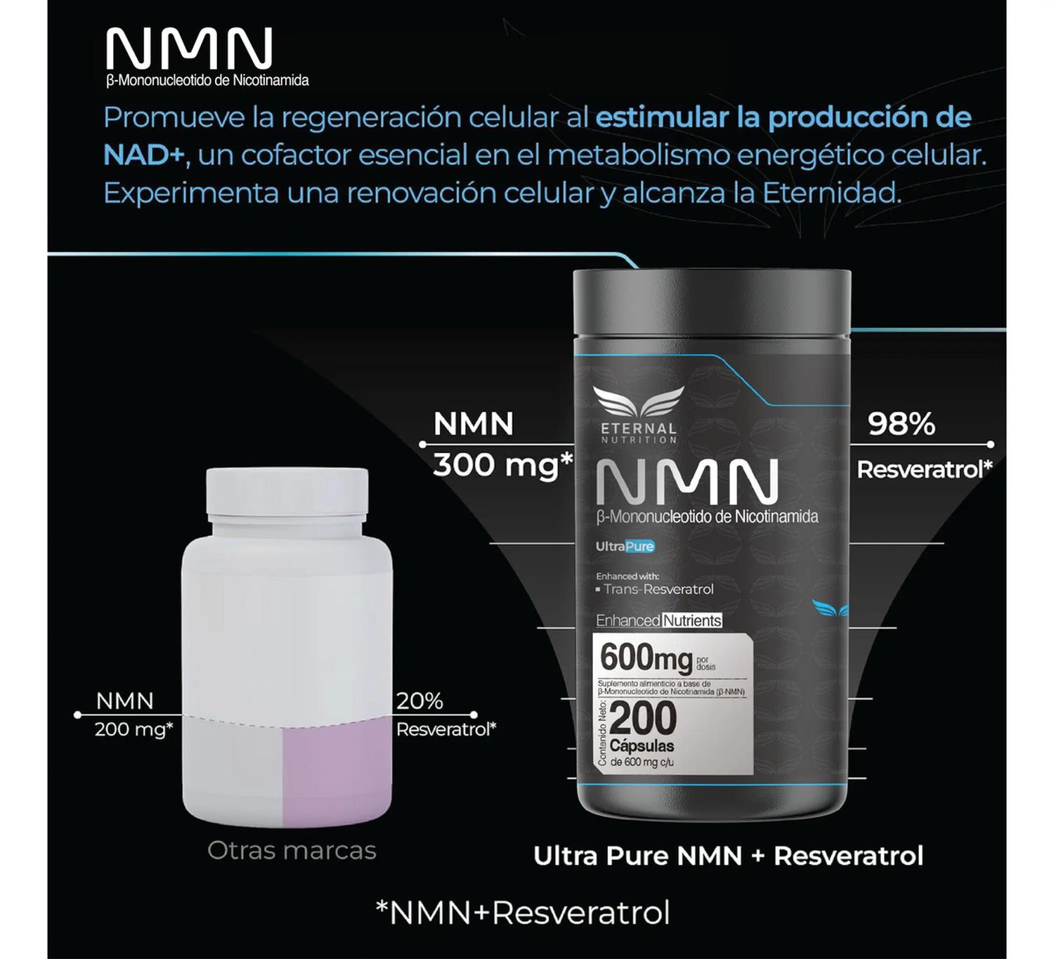 Ultra Pure: NMN 99.5% + Resveratrol 98%, Precursor NAD+ y Longevidad Celular, 200 Cápsulas — imagen 6
