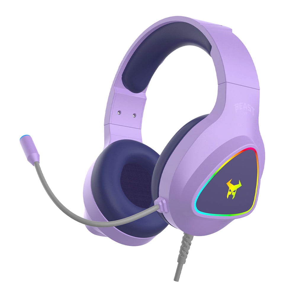 Audífonos Gamer alámbricos STF Beast Muspell Prime: Bocina 50mm, Micrófono, Lila — imagen 5