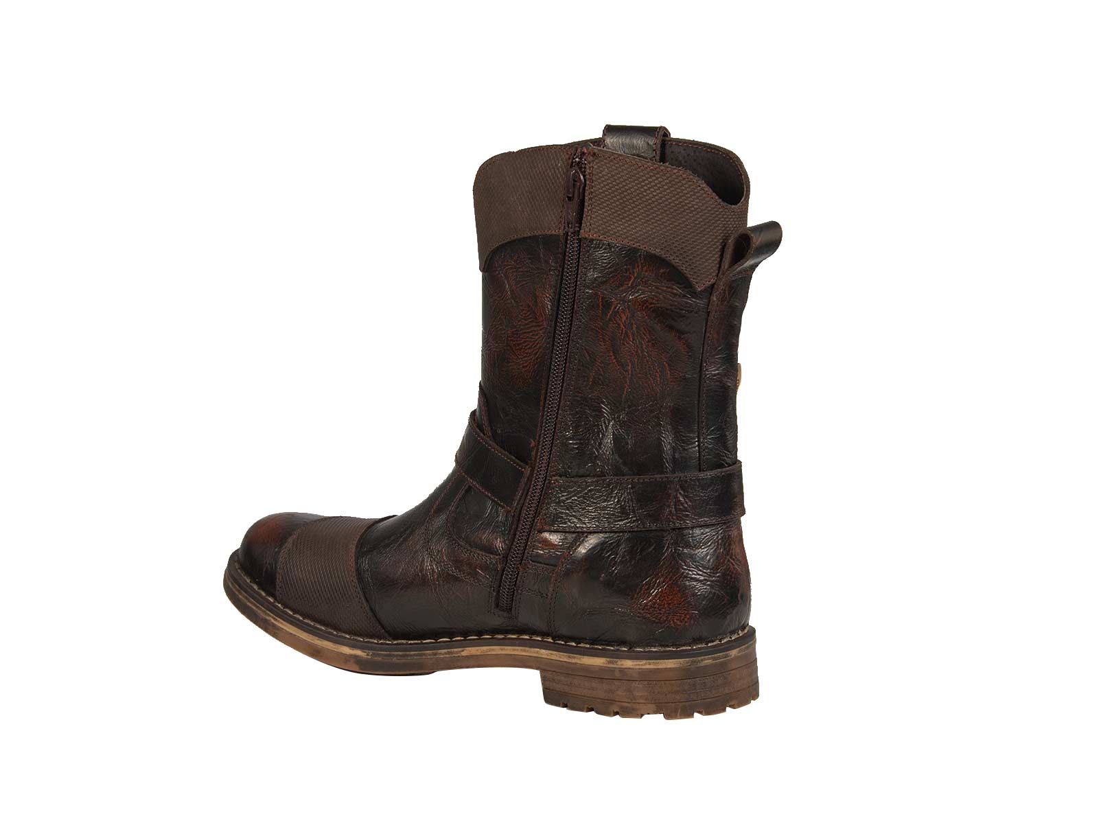 Bota hombre biker motociclista vaquera choper WKL 89740 Café — imagen 11