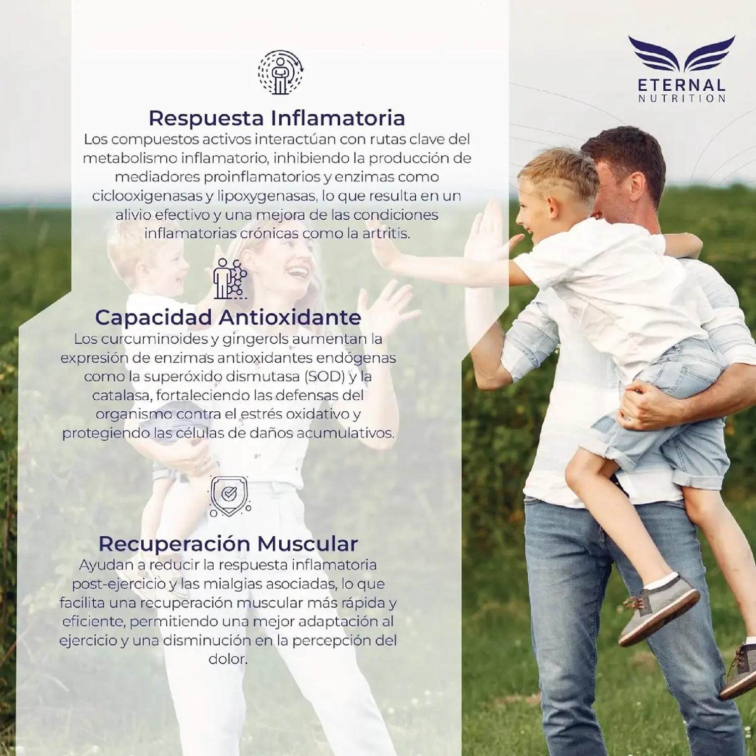 Essentials: Cúrcuma 95%, Jengibre Supercrítico + Piperina, Antiinflamatorio Natural, 100 Cápsulas — imagen 7