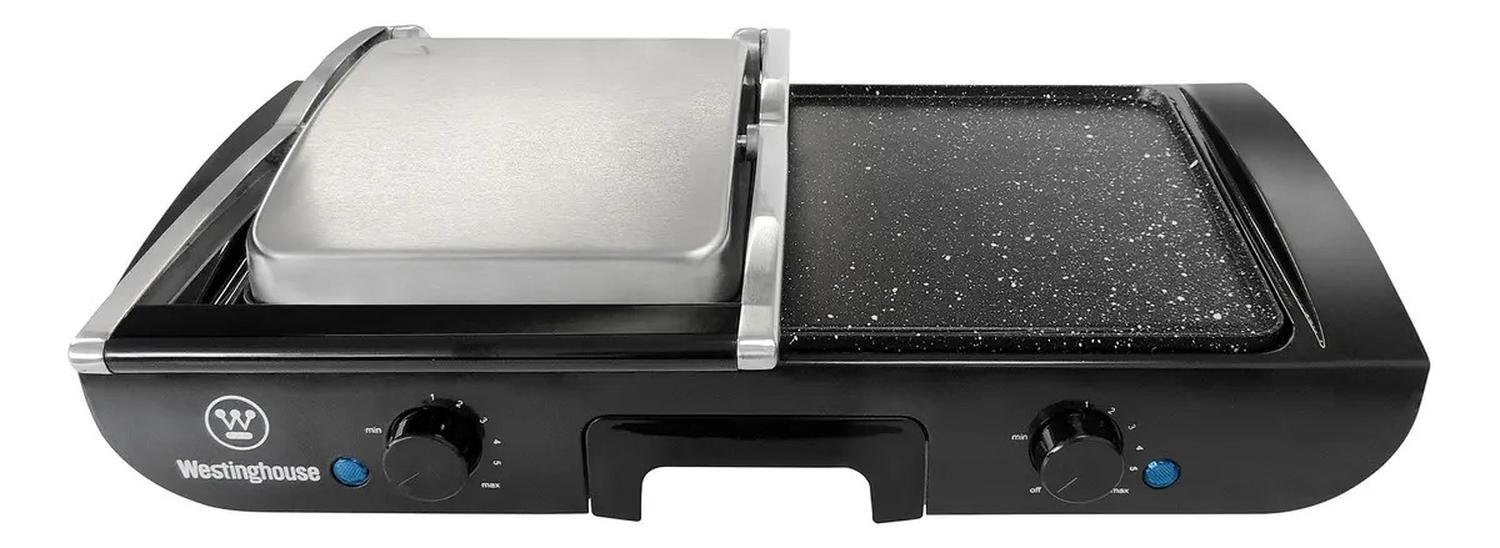 Parrilla y Sandwichera Eléctrica 2 en 1 Westinghouse WKCG364107 Negra — imagen 3