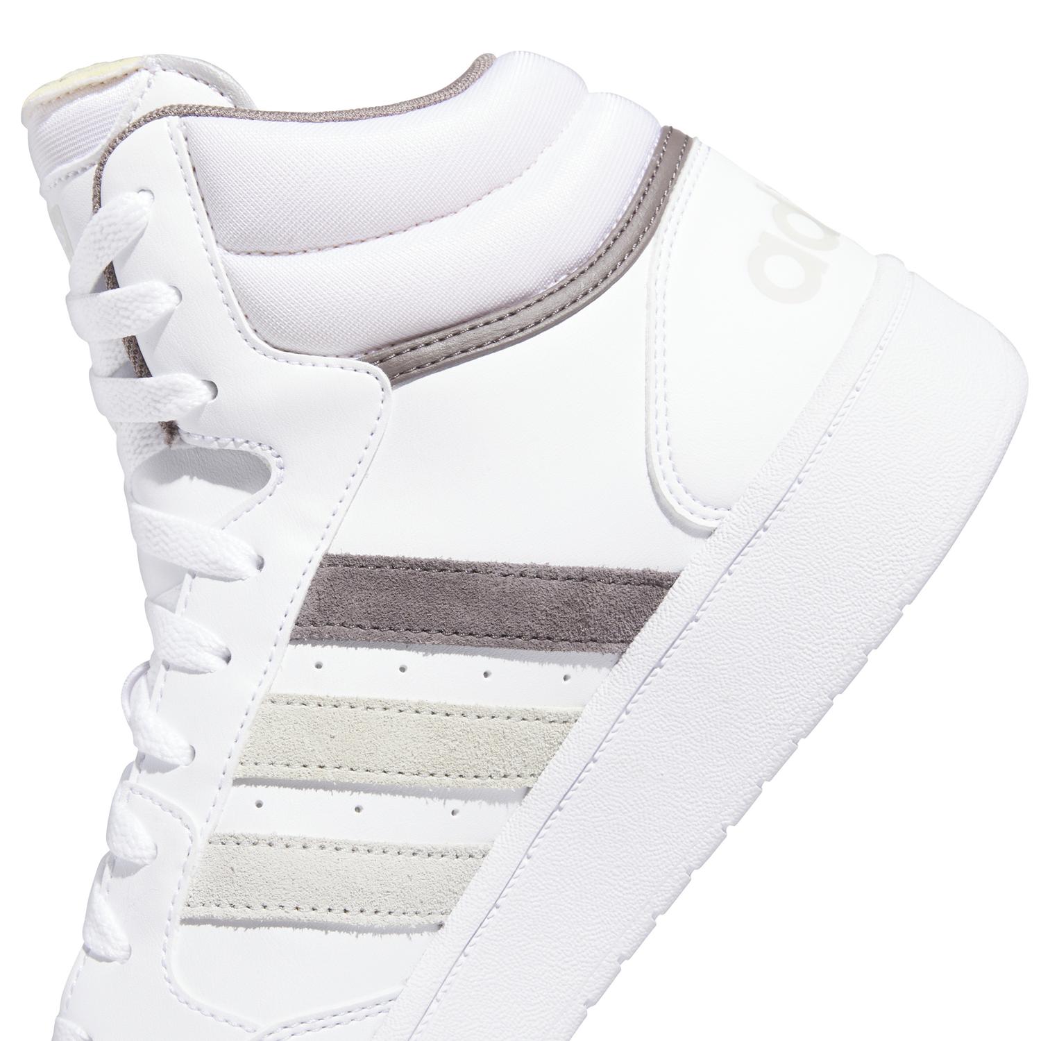 Tenis Hombre Adidas Hoop 3.0 Mid Blanco Casual Caballero — imagen 7