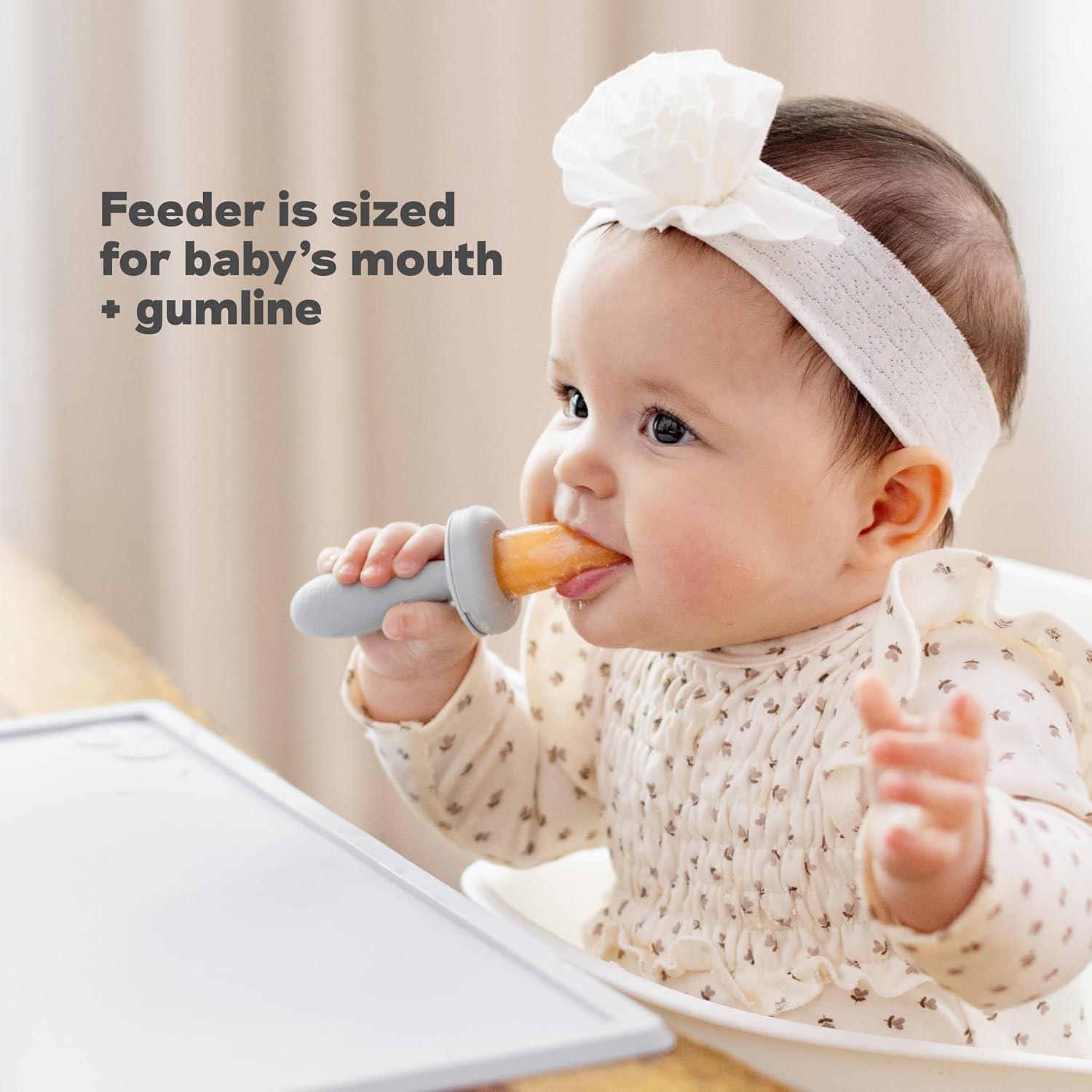 Alimentador EzPz Baby-Led Gris para Bebé de Silicón — imagen 5