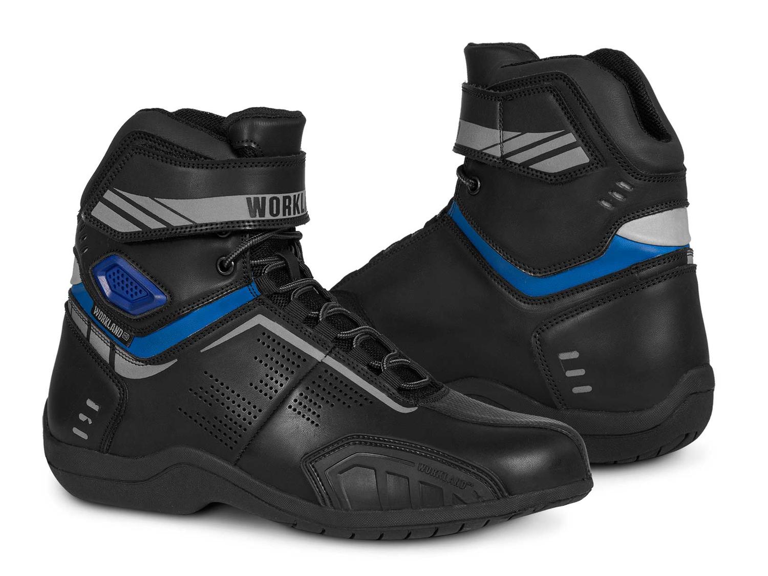 Botas hombre motociclista biker touring WKL 80016 Negro Azul — imagen 1
