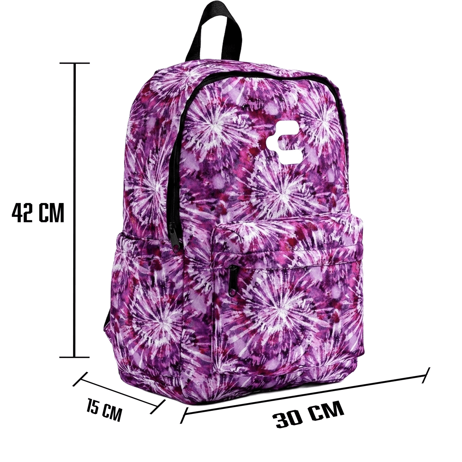 Mochila Charly Tie-Dye Niña Escolar Lonchera Morada Infantil — imagen 6
