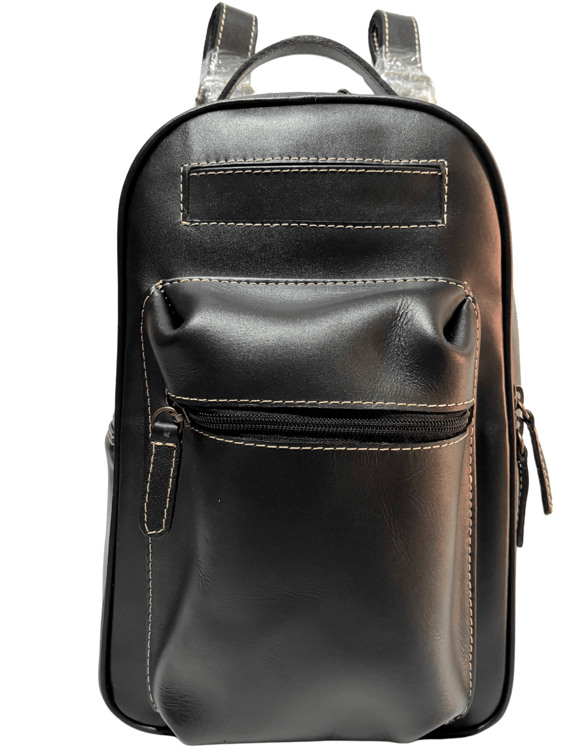 Mochila Pequeña De Piel Legitima Genuina Para Dama Con Bolsillos Frontales Bp03 — imagen 12