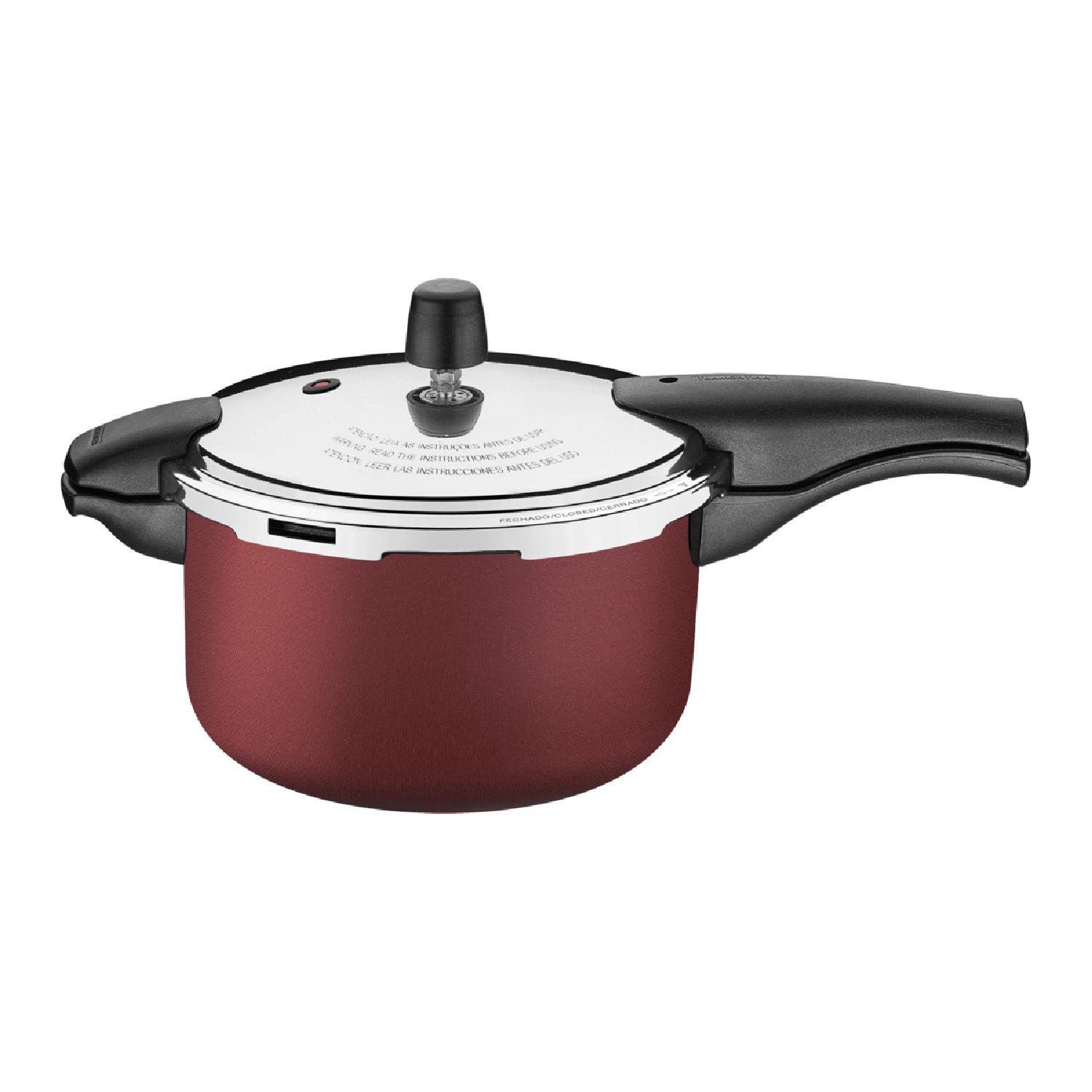 Olla De Presion Tramontina 20589724 Vancouver 6lt 24cm Rojo — imagen 1