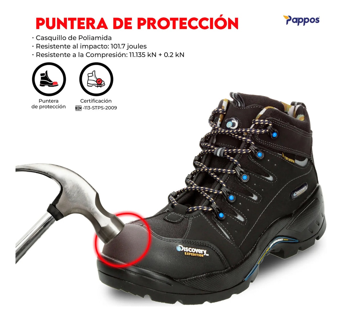 Bota Industrial Discovery Hombre Industrial Casquillo Negro Caballero — imagen 12