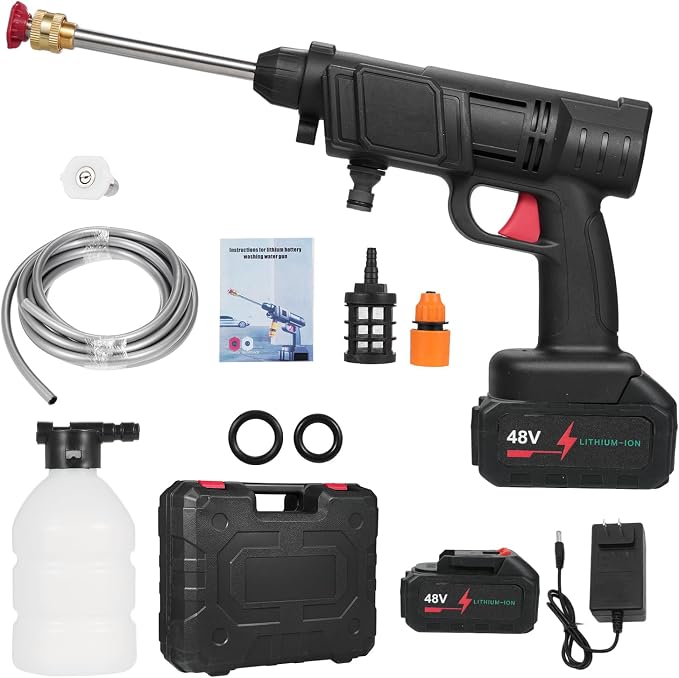 Pistola de Hidrolavado Inalámbrica Recargable 12V con Kit de Accesorios — imagen 1