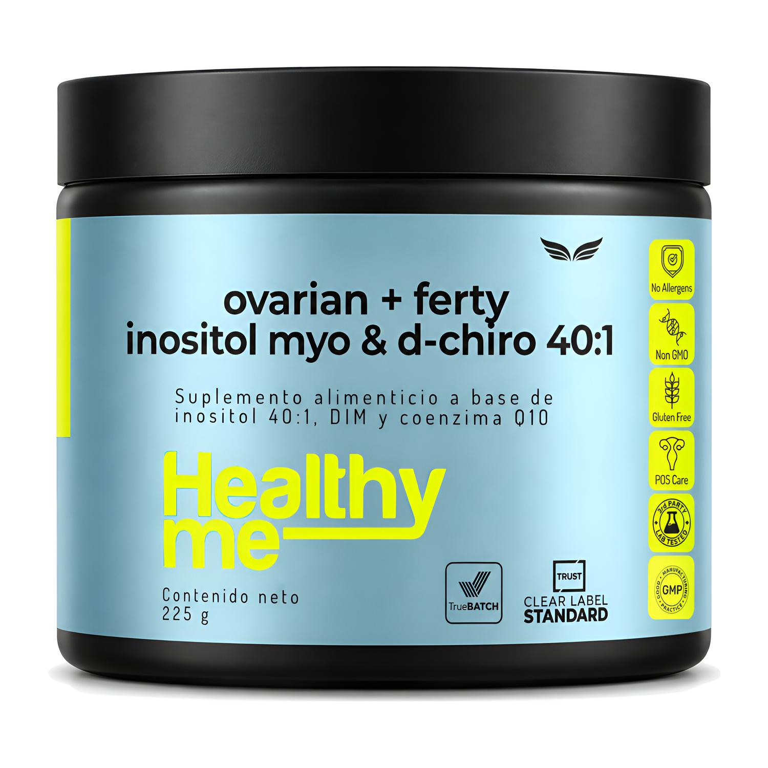 Healthy Me Inositol 40:1 Myo y D-Chiro Inositol con DIM y Coenzima Q10 para Equilibrio Hormonal — imagen 1