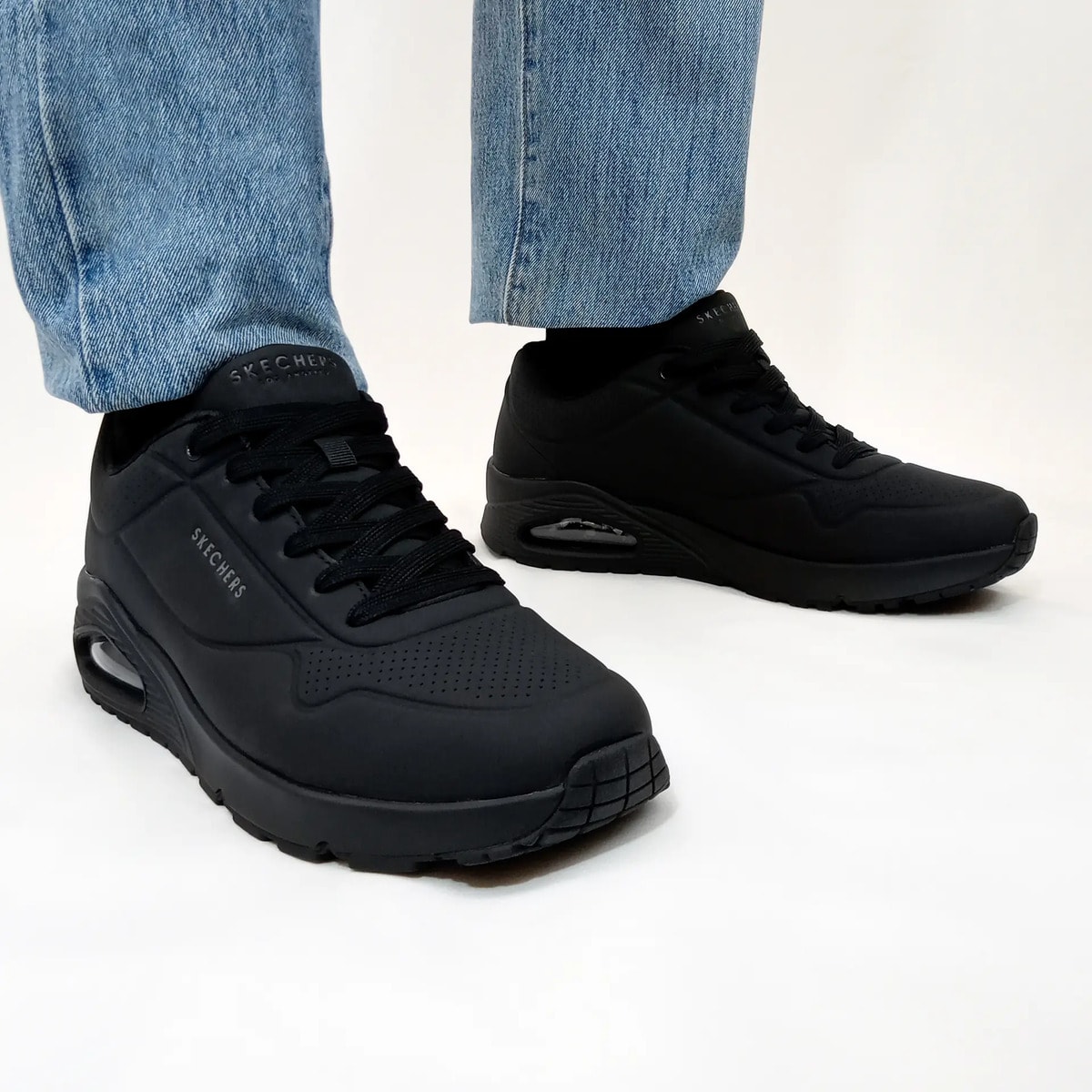 Tenis Skechers Hombre Casual Negro Caballero — imagen 11