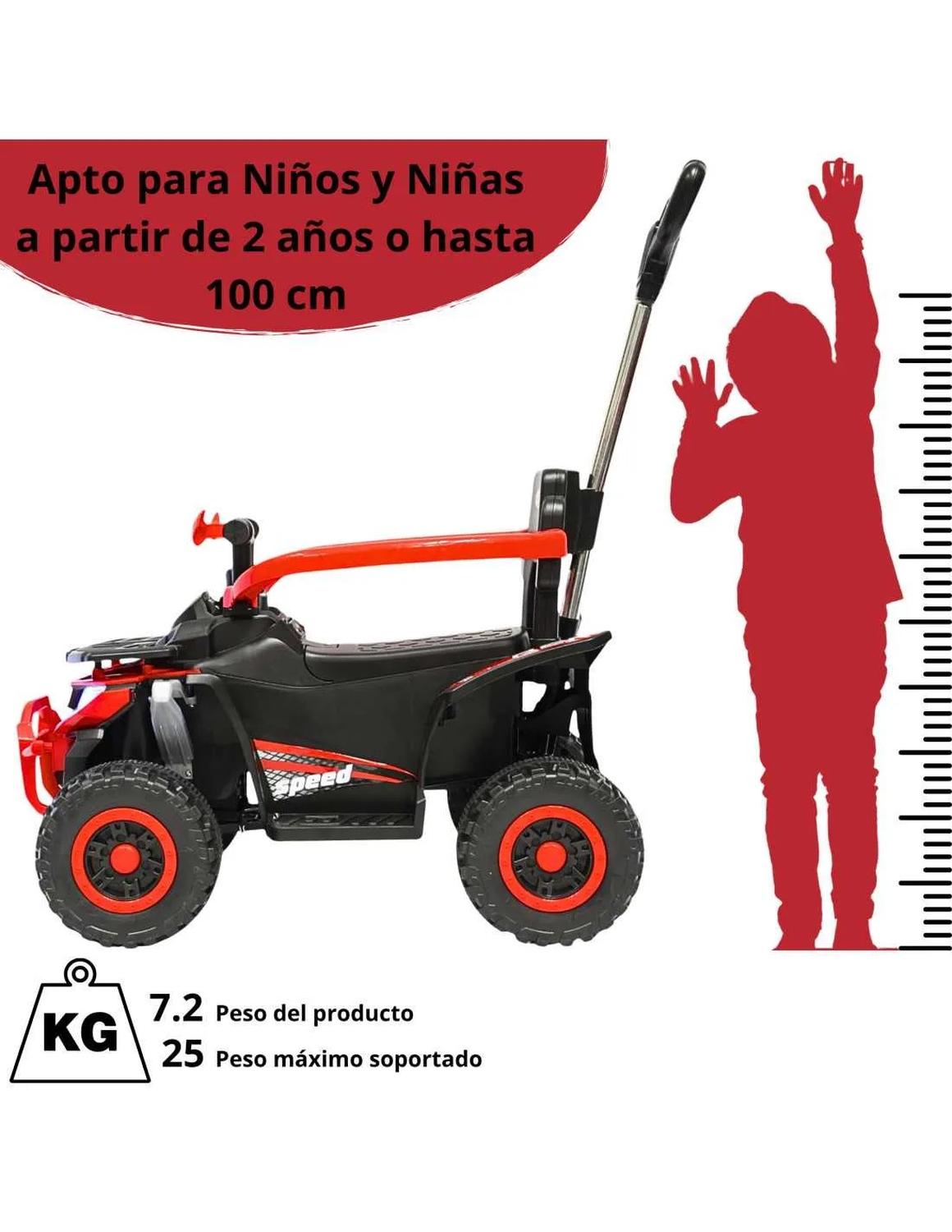 Montable Eléctrico Infanti Urban Kids LX para Niño Rojo con Bastón Dirigible y Luces — imagen 9