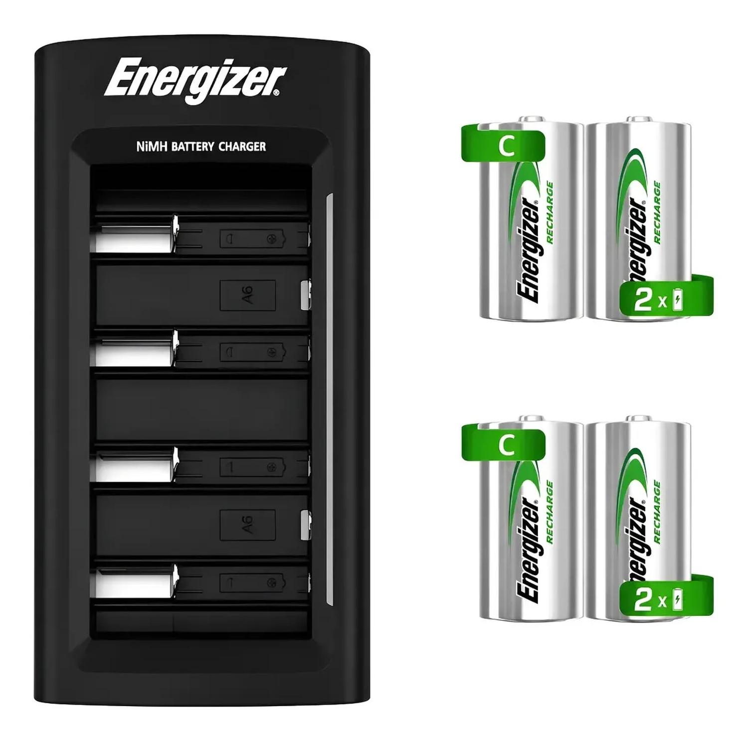 Cargador Universal Energizer con 4 Baterías C Recargables — imagen 1