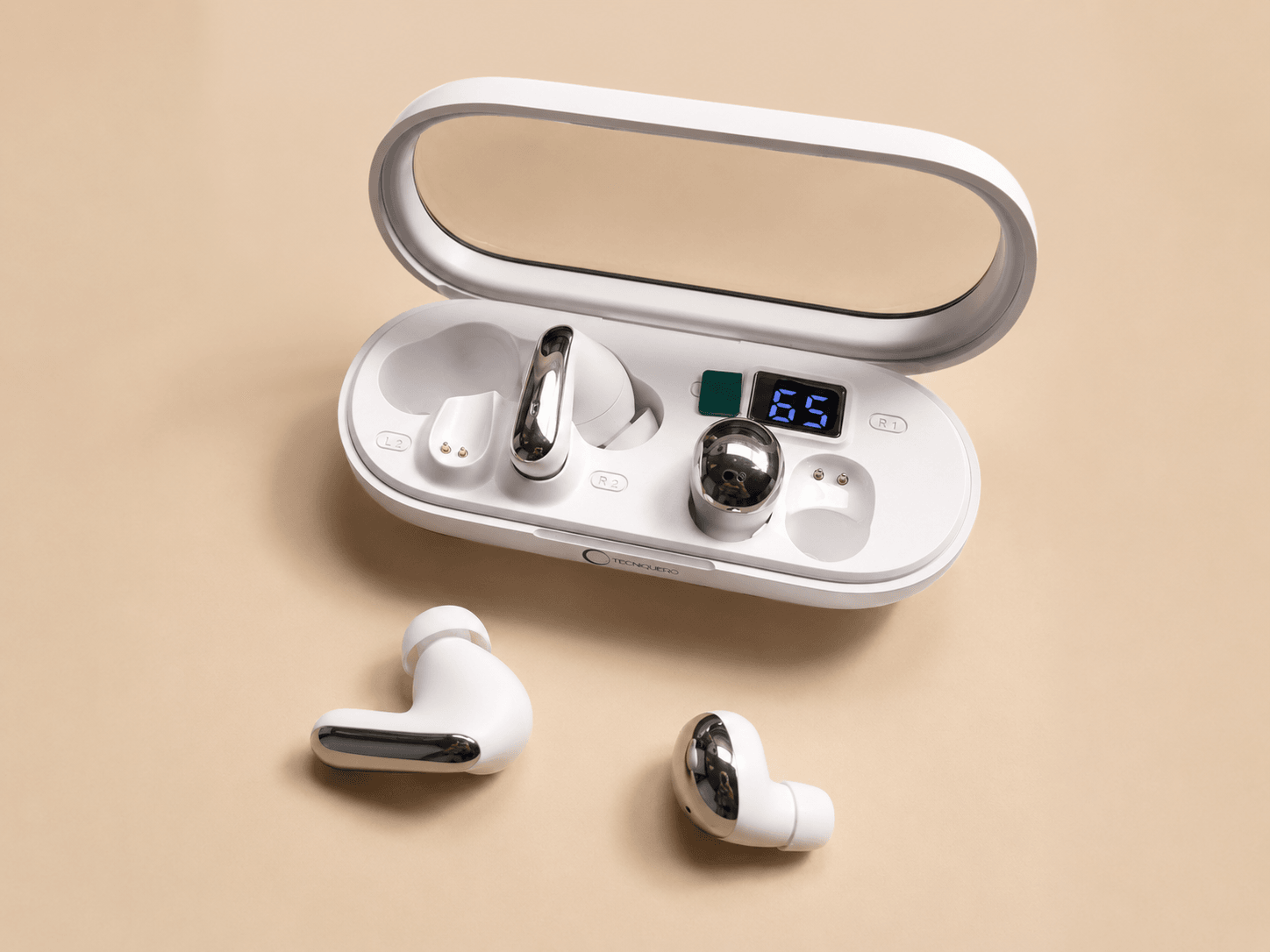 Audífonos 2 en 1 HH More T55 Pro & Mini TWS Inalámbricos Bluetooth con Control Táctil — imagen 7