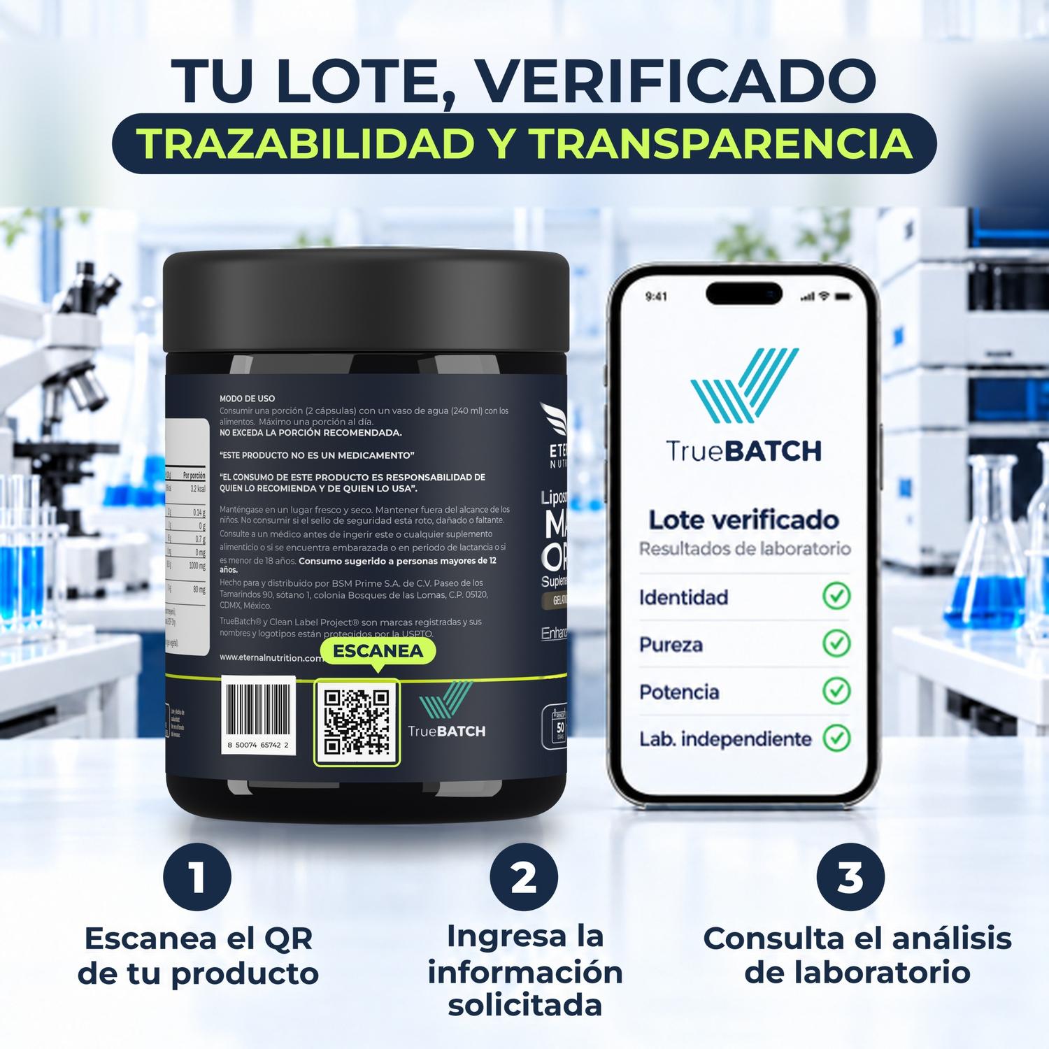 Maca Orgánica Liposomal Gelatinizada con Lecitina de Girasol, 1,080 mg por Porción, 100 Cápsulas — imagen 6