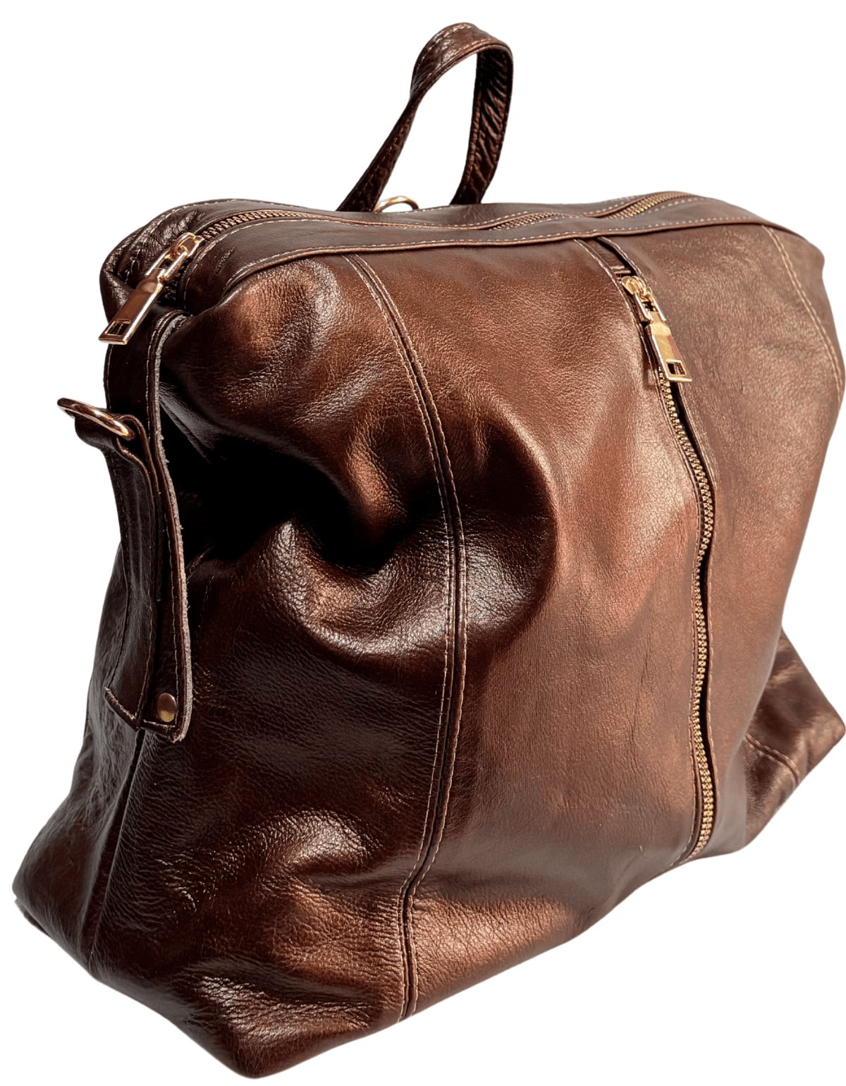 Mochila De Piel Legitima 100% Original 3 En 1 Juvenil Convertible Jf1 — imagen 4