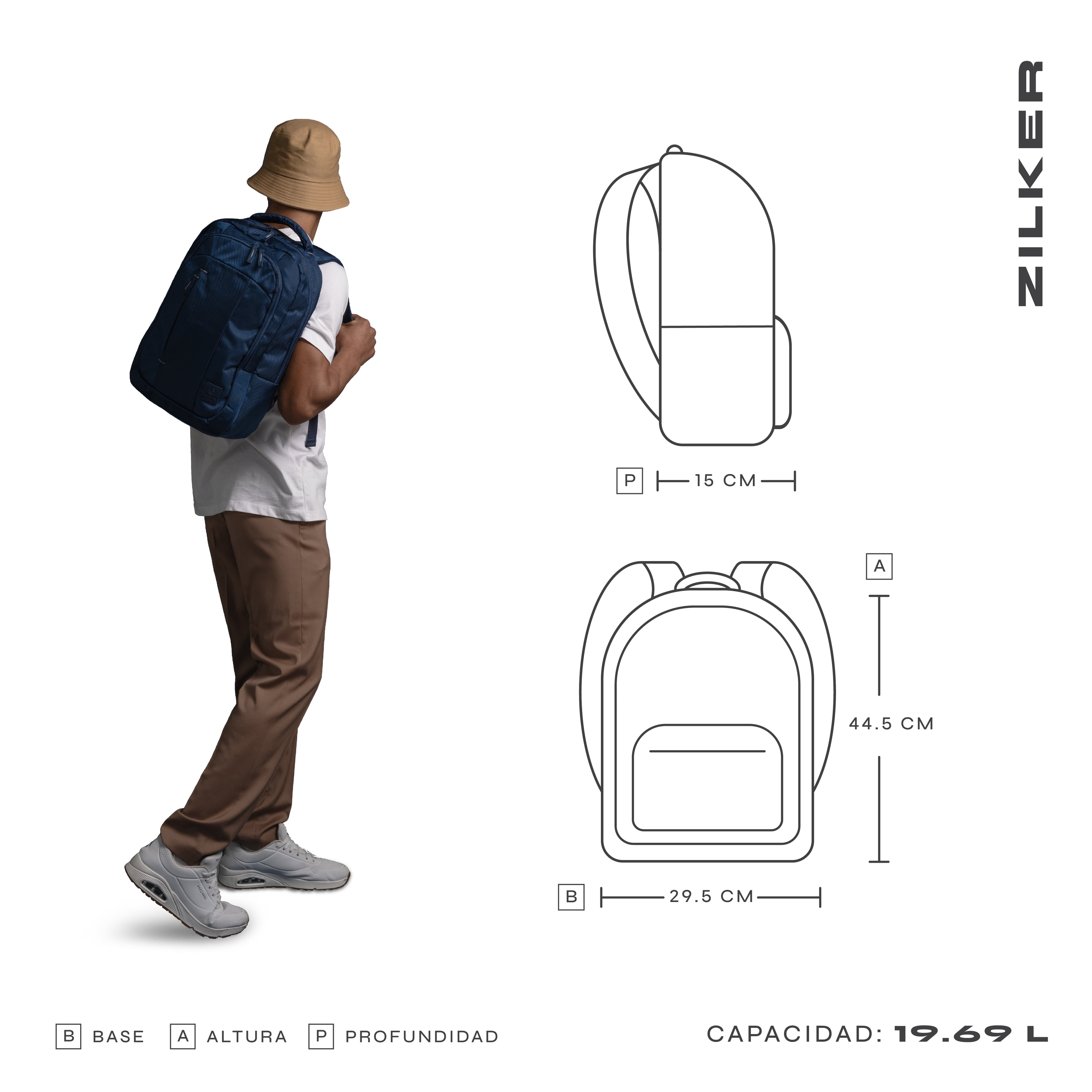 Combo: Mochila Zilker Vino 15.6” + Audífonos Lisbon Coral — imagen 12