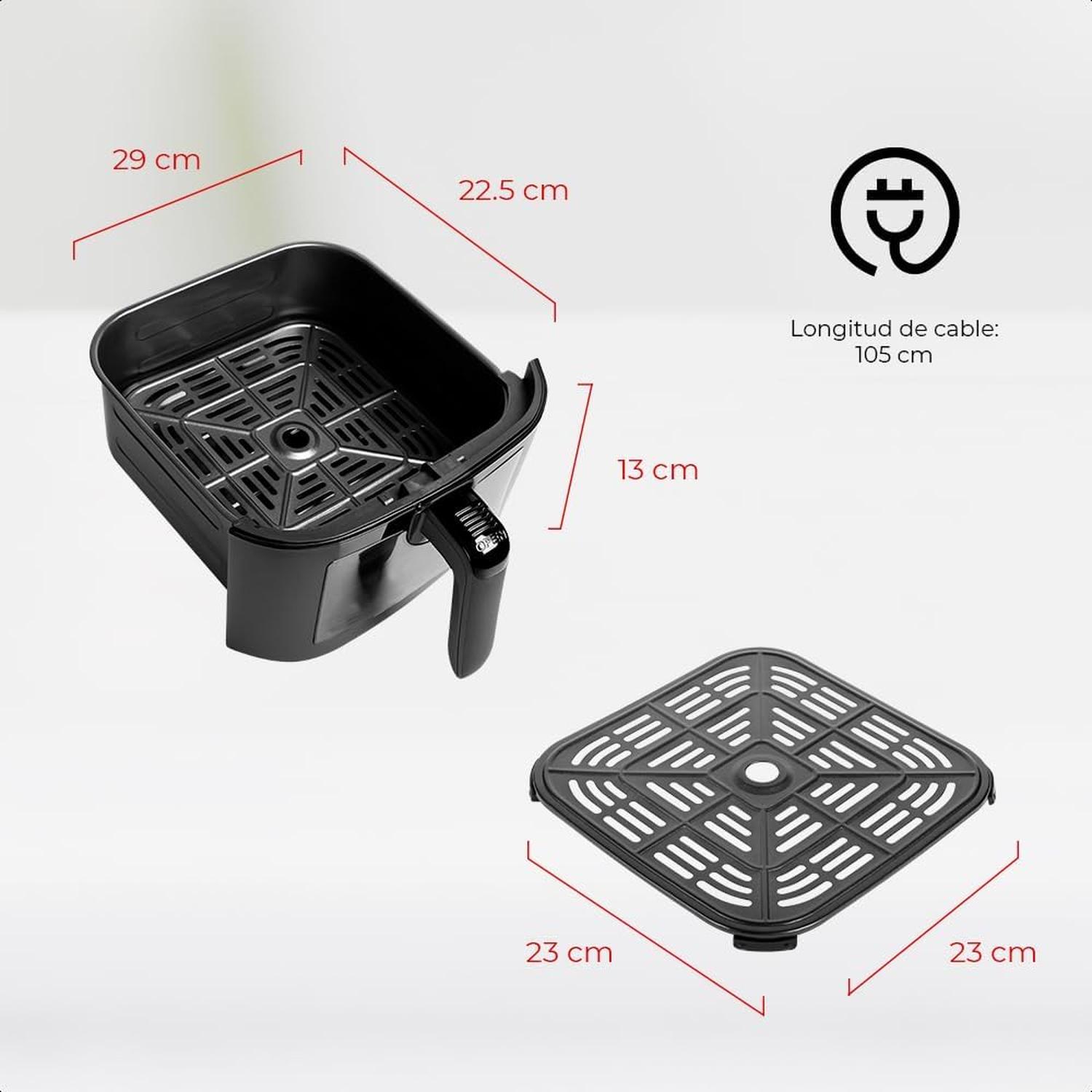 Freidora de Aire, Grill y Deshidratador Daewoo 3 en 1 5.5L — imagen 5