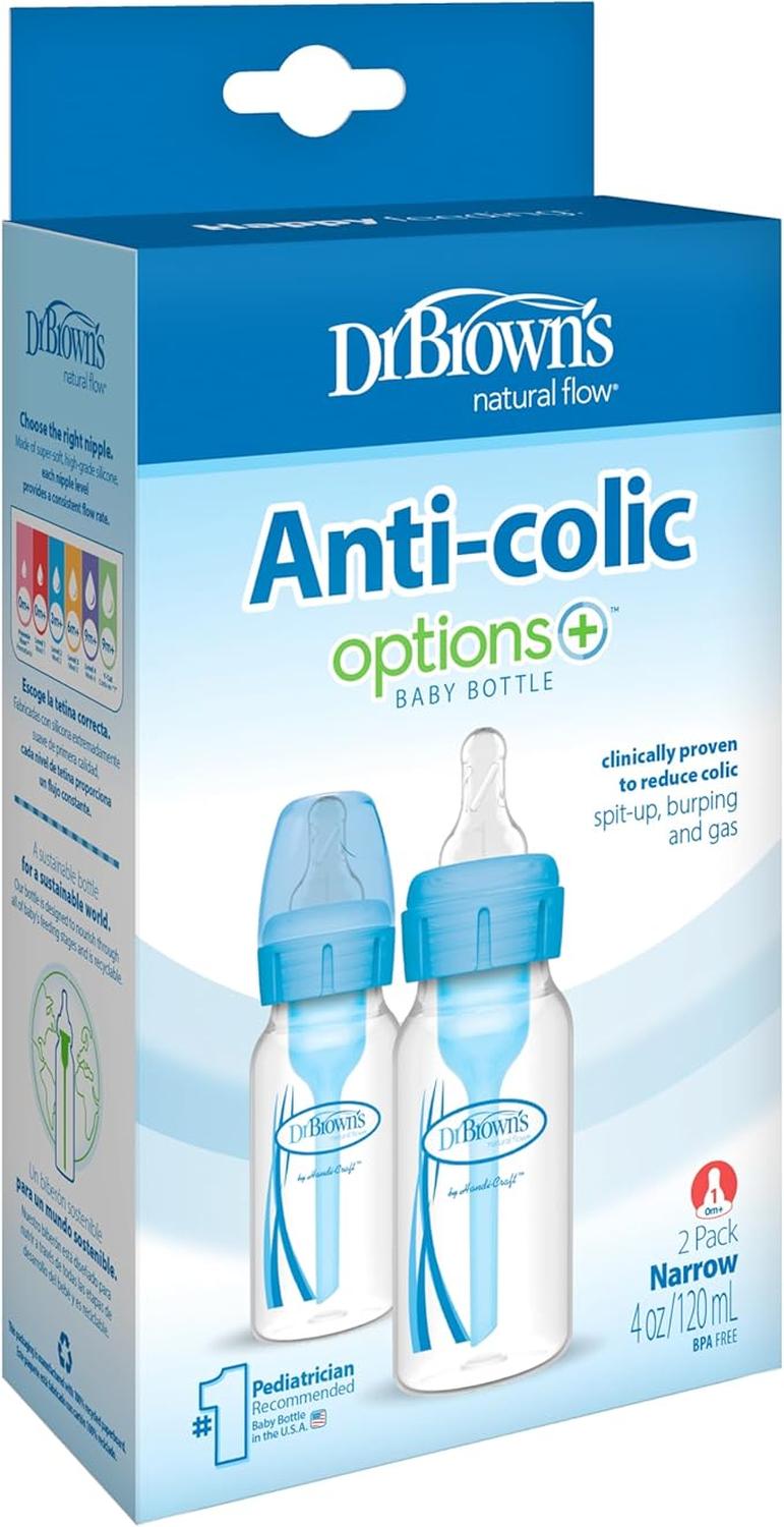 Biberones Dr Browns Options Estandar 2 Piezas 120ml/4oz 0m+ Color Azul — imagen 7