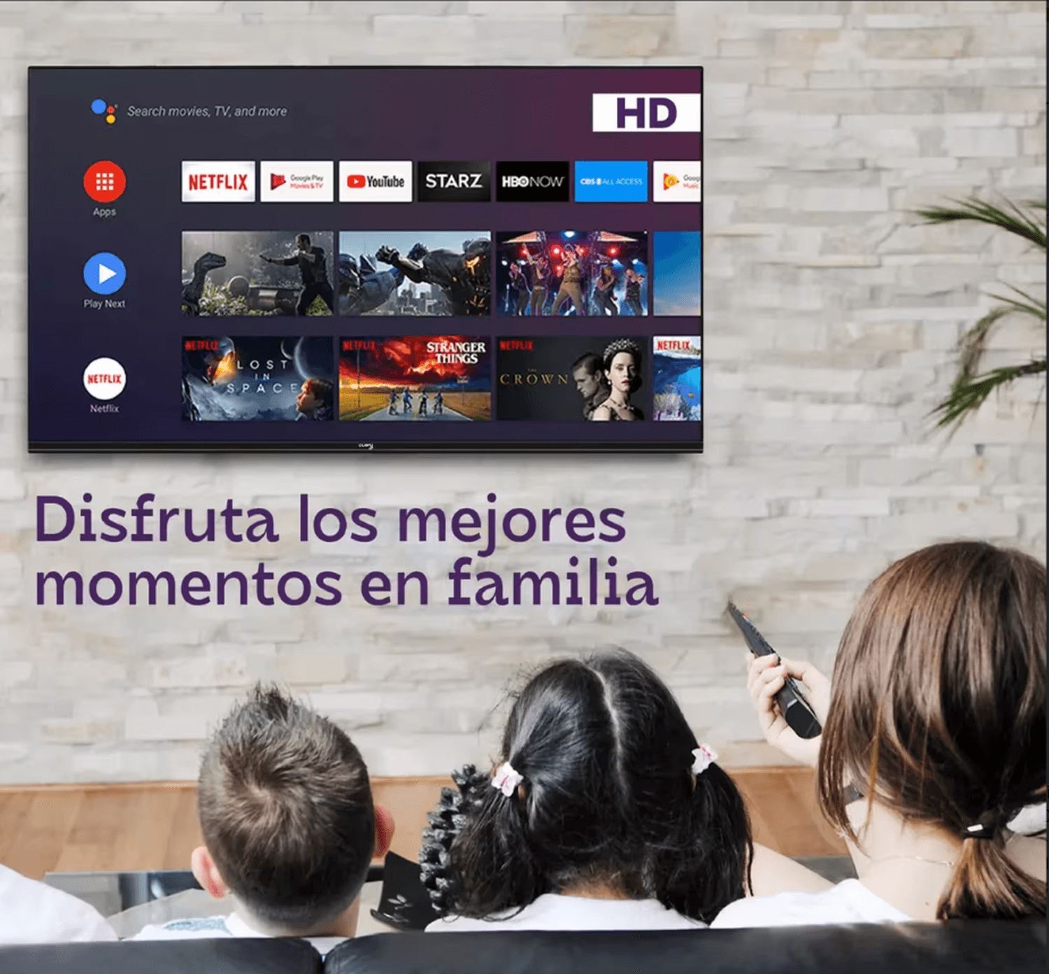 Pantalla Cuory 32" HD Android TV 12 WiFi HDMI 2x5W — imagen 3