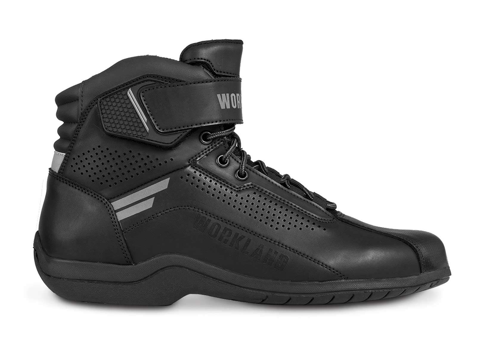 Botas hombre motociclista biker touring WKL 80017 Negro — imagen 11