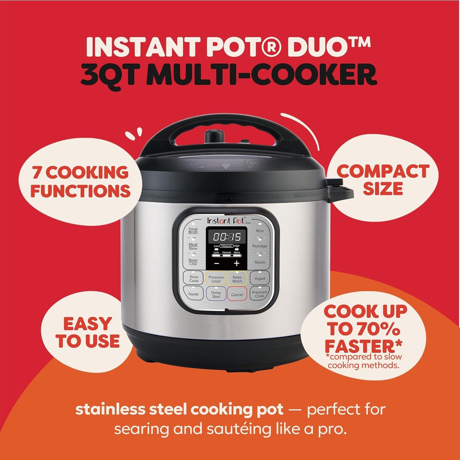 Olla Eléctrica a Presión Instant Pot Duo 60 7 en 1 5.7L Acero Inoxidable — imagen 2