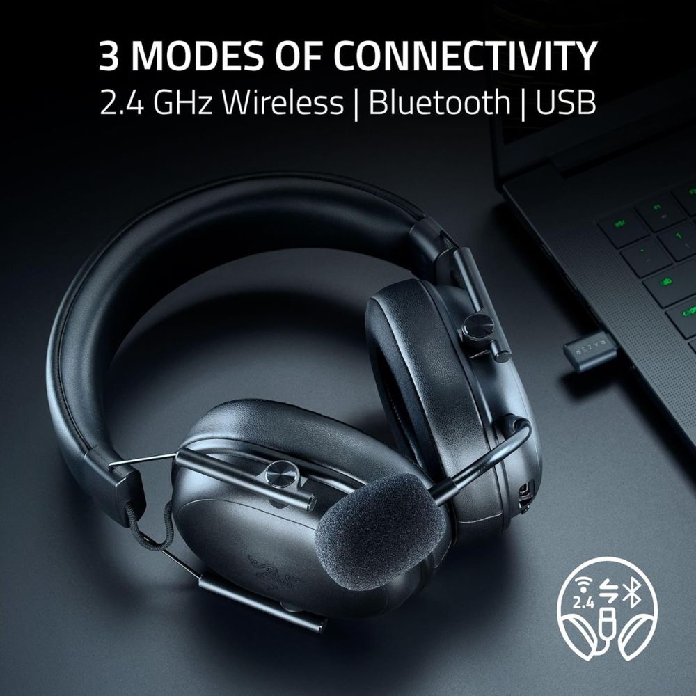 Audifonos Inalambricos Razer BlackShark V3 X HyperSpeed - Negro — imagen 5