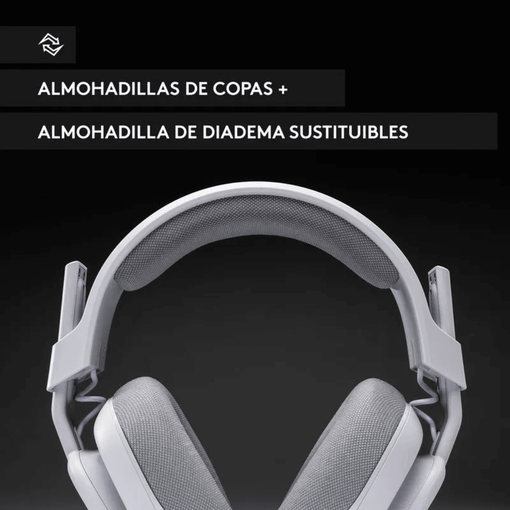 Audifonos Inalambricos Logitech Astro Gaming A10 Starkiller Over-Ear - Gris — imagen 9