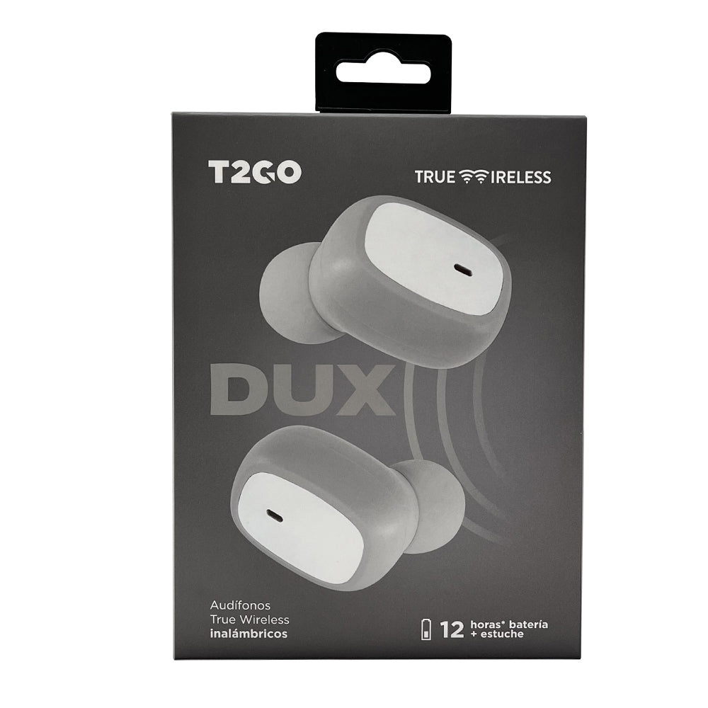 Audífonos Inalámbricos Tws Dux T2GO 3hrs Uso Micrófono Gris — imagen 6