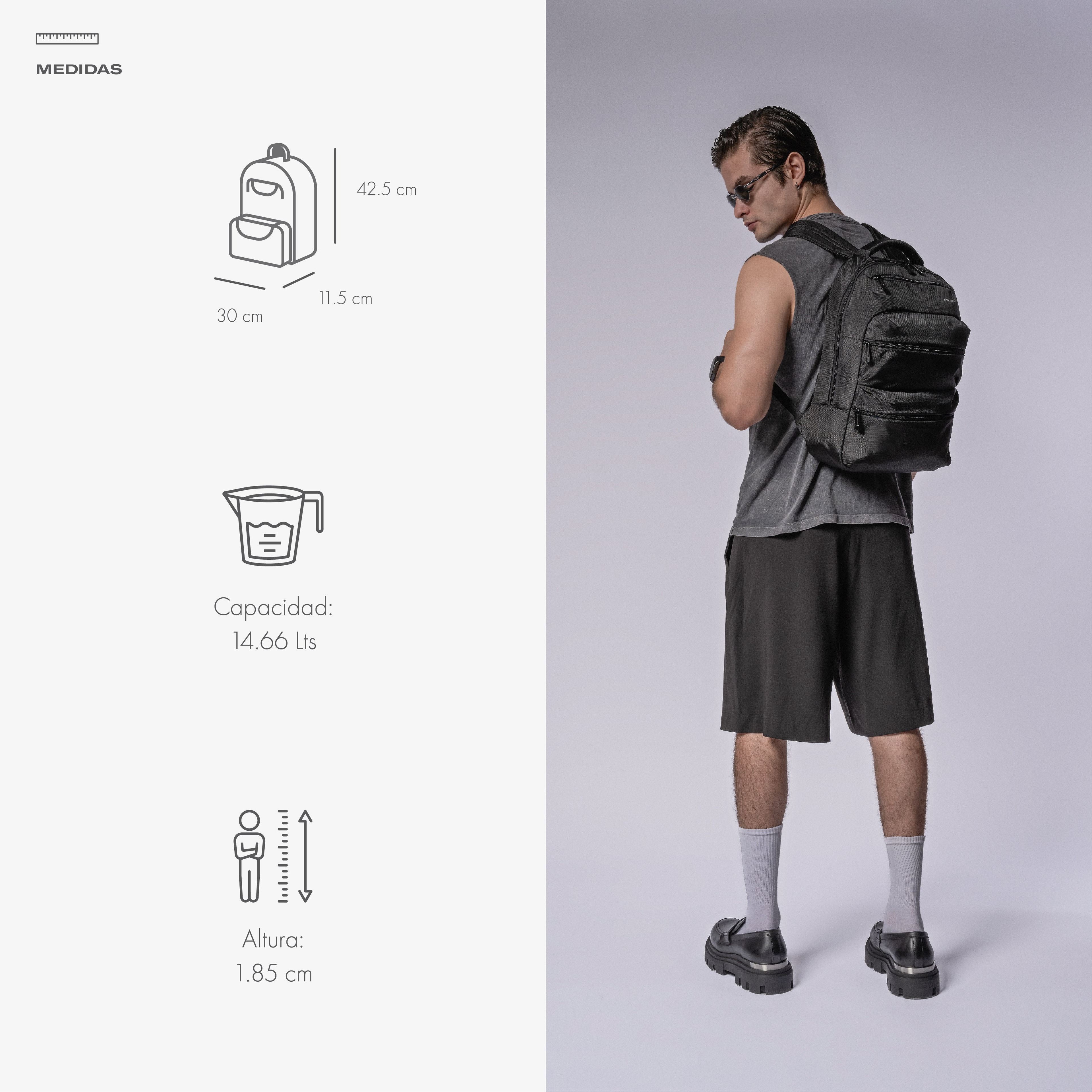 Mochila para laptop CoolCapital Sarec 15"pulgadas Verde — imagen 9
