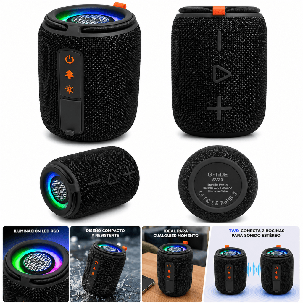 SMARTWACTH G-TIDE R6 PRO (GRIS) + BOCINA G-TIDE SV-30 + AUDIFONOS G-TIDE H21 (METAL) — imagen 10